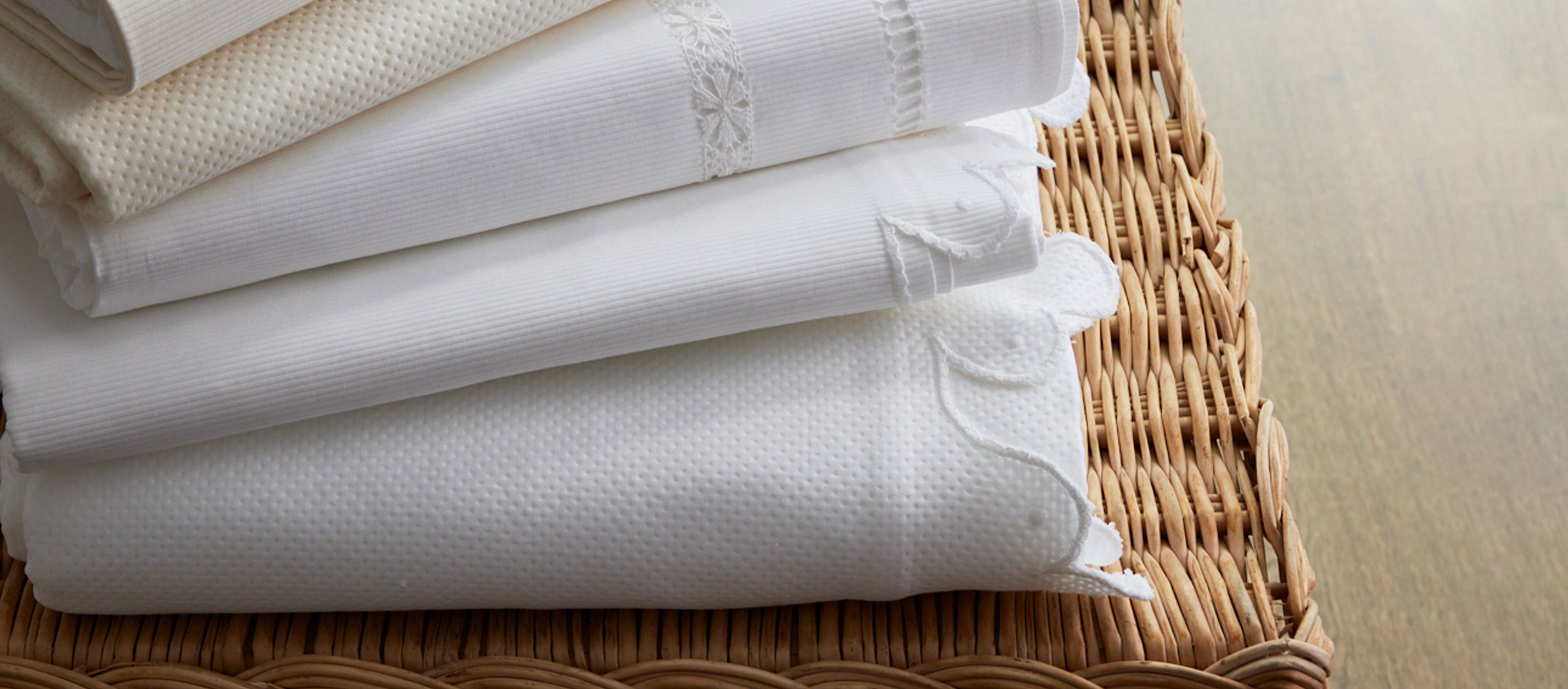 Hand Embroidered and Hand Applique Italian Cotton Piquet Coverlets