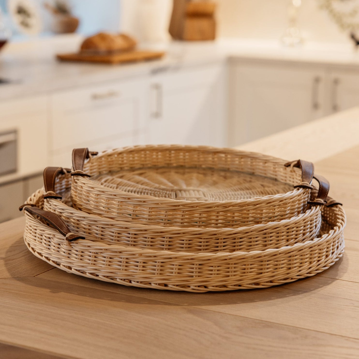 Leather Handle Tray - Small