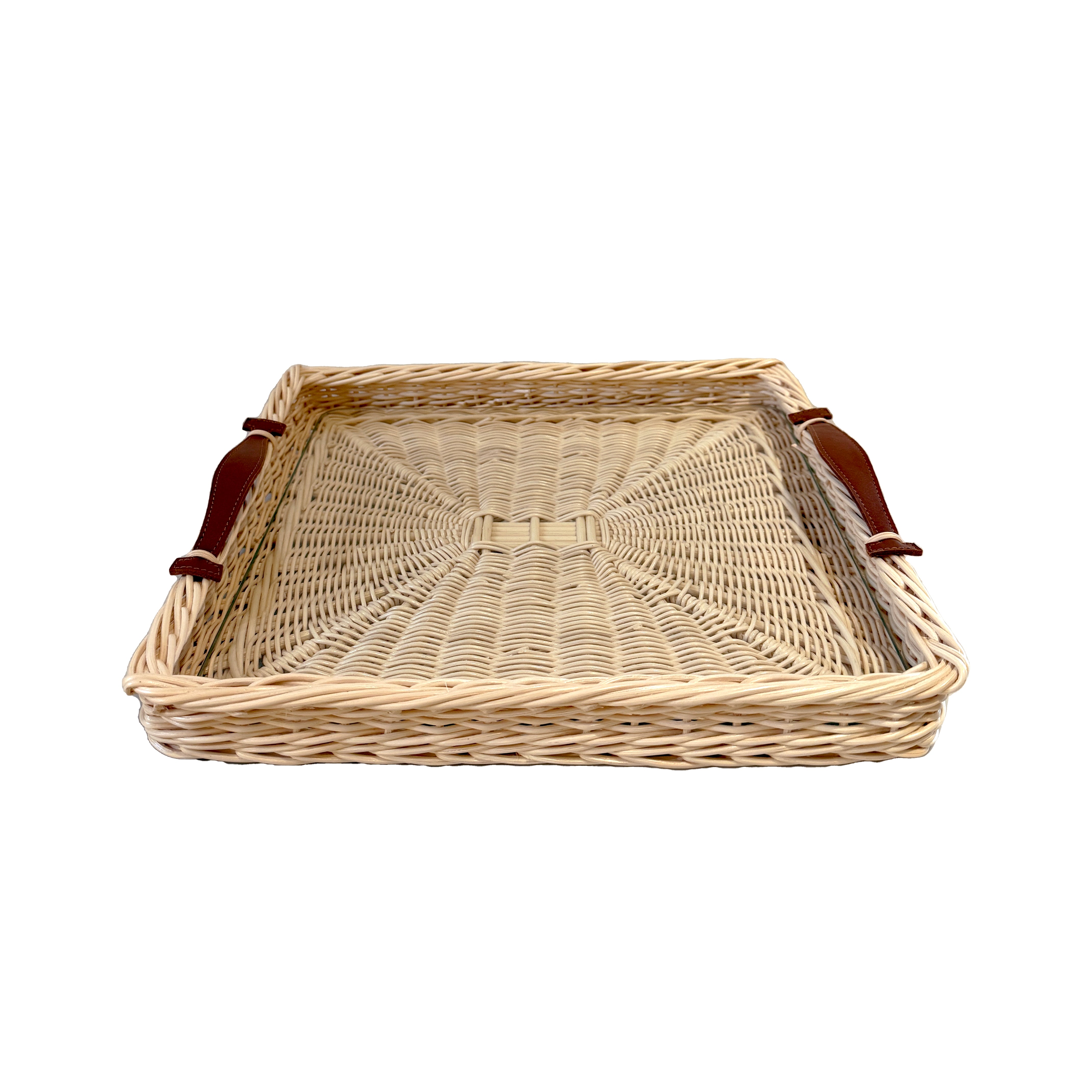 Leather Handle Tray - Square
