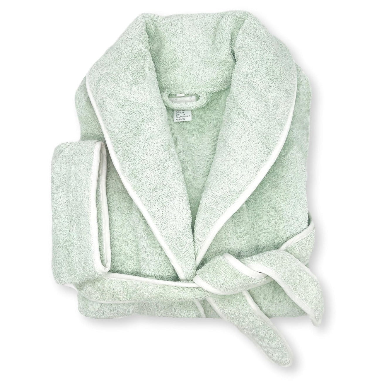Amalfi Robe - Pistachio & White