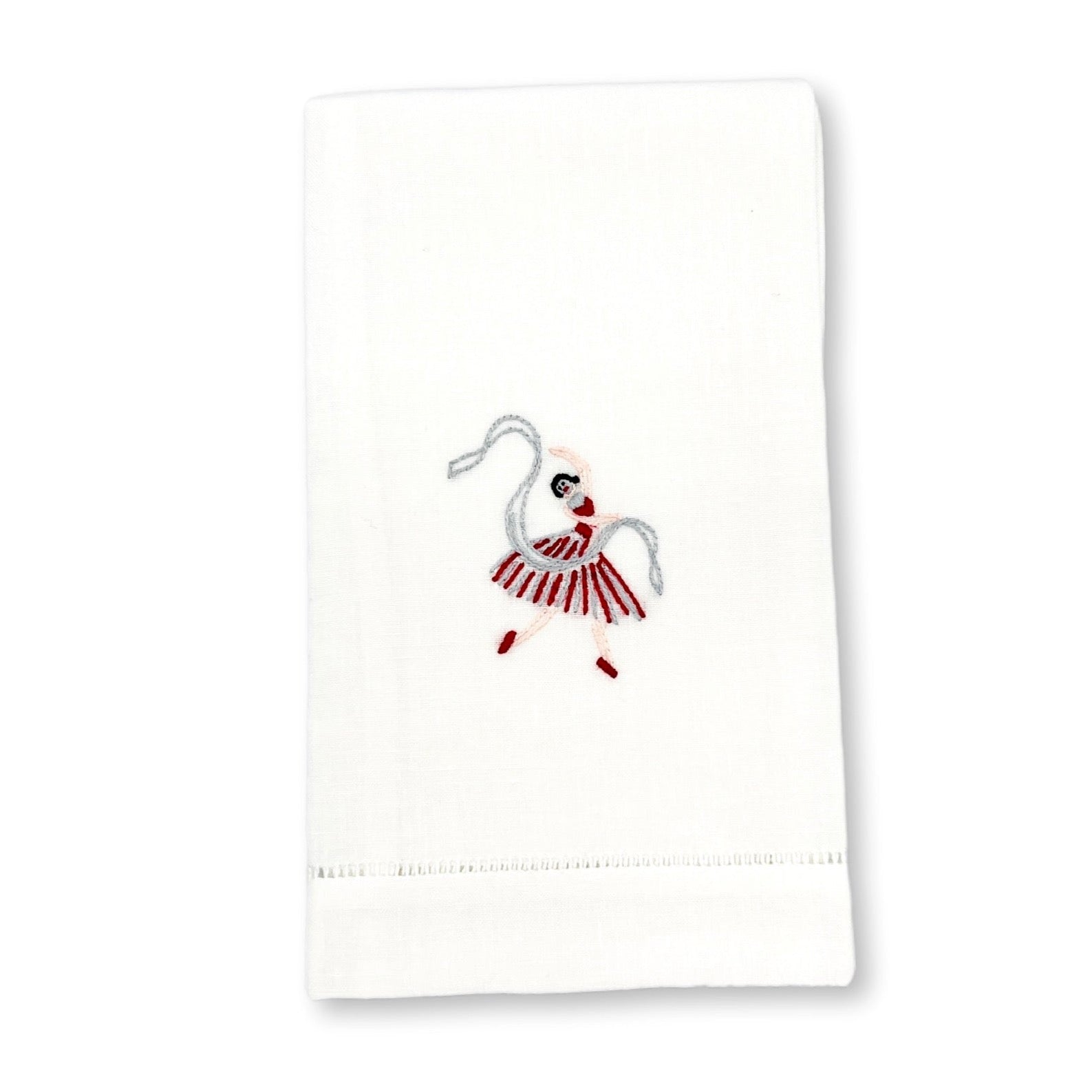 Ballerina Guest Towel - Red-Julia B. Casa