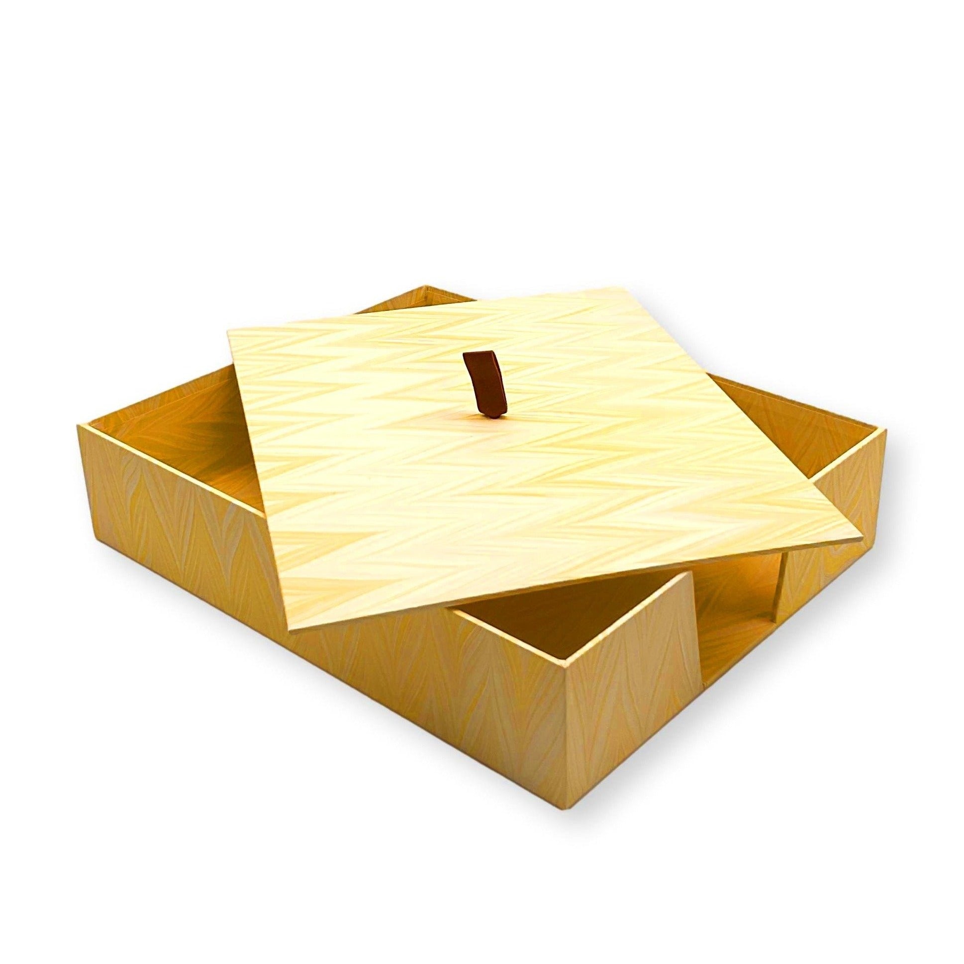 Florentine Paper Box - Yellow-Julia B. Casa