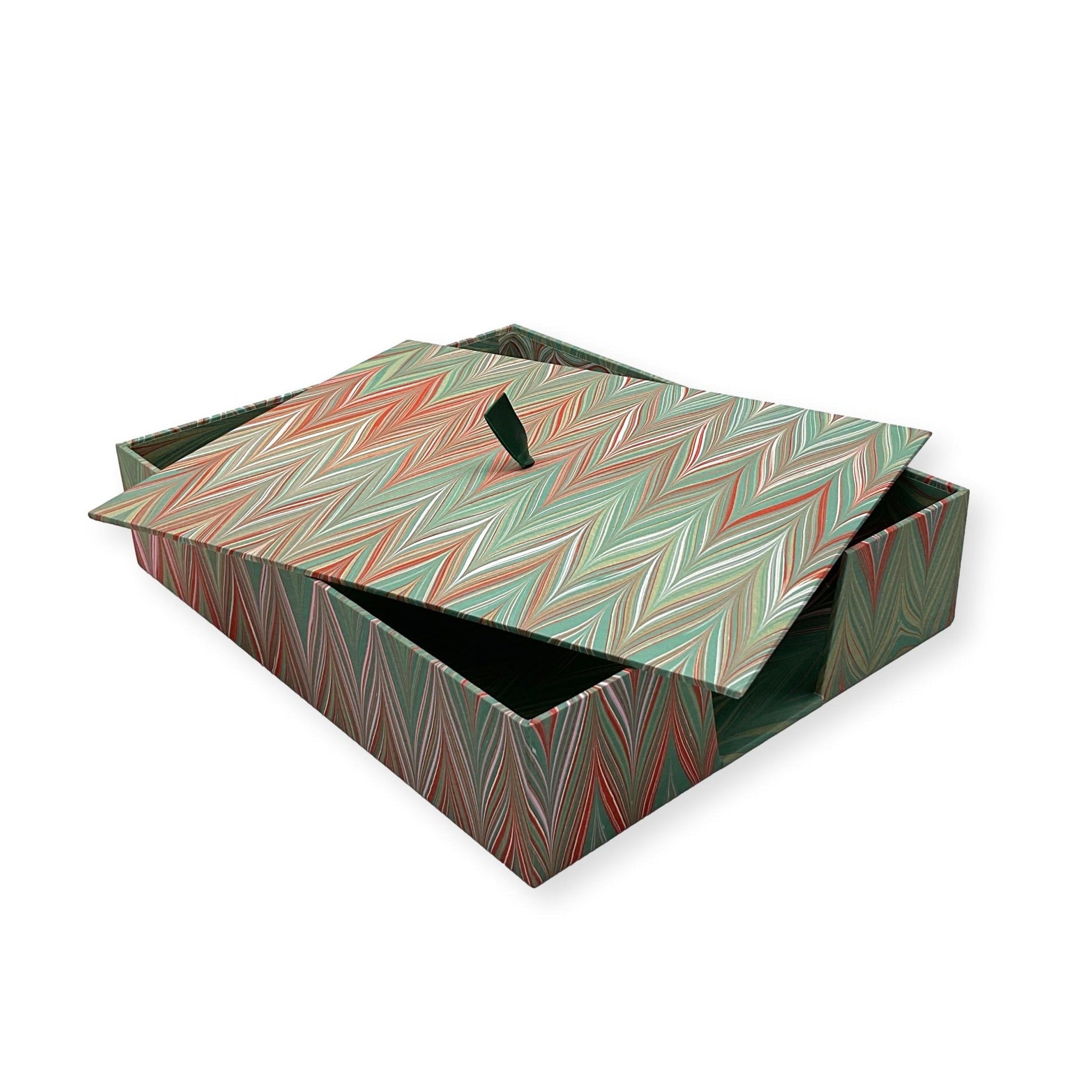 Florentine Paper Box - Zig Zag Green-Julia B. Casa