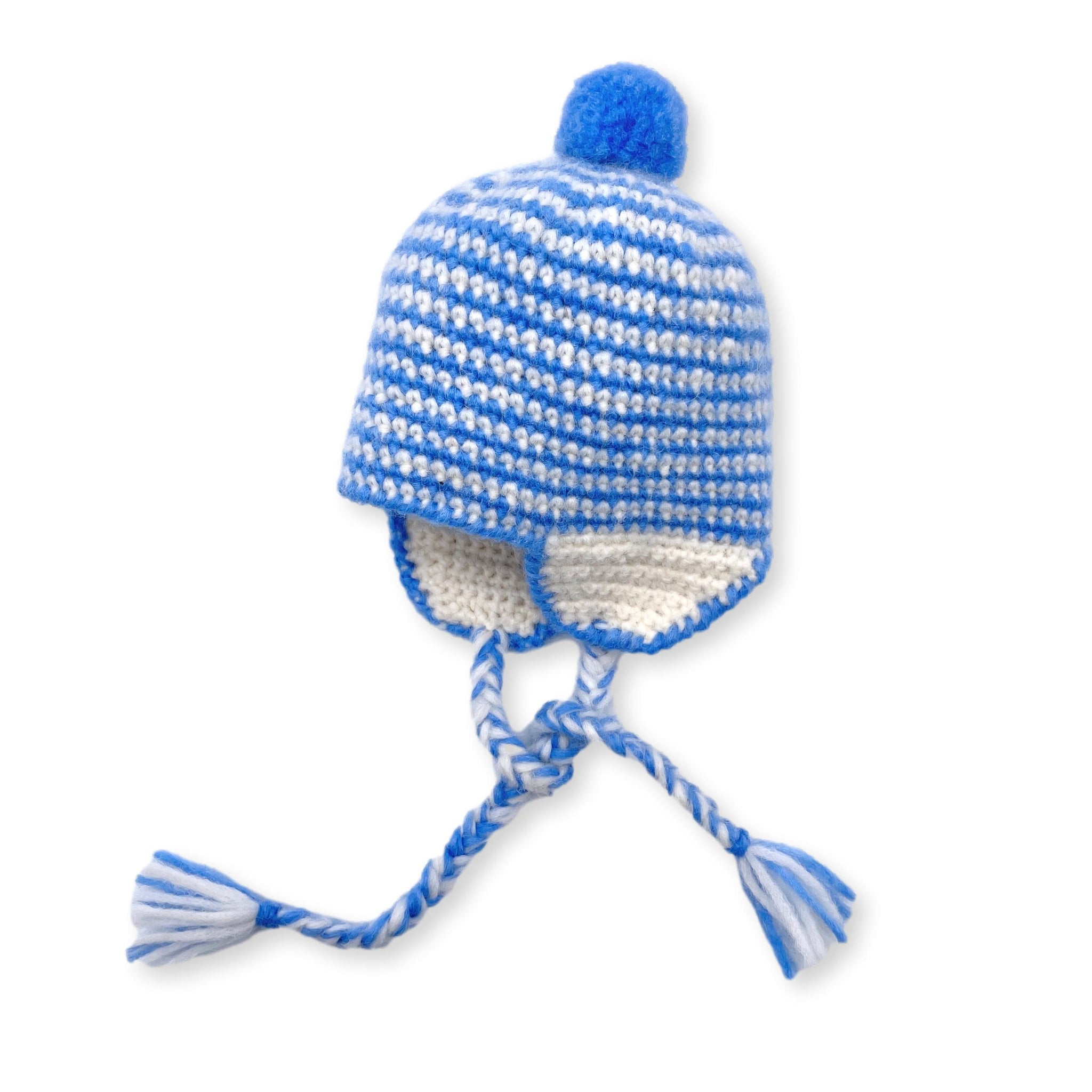Hand Knitted Hat - Blue-Julia B. Casa