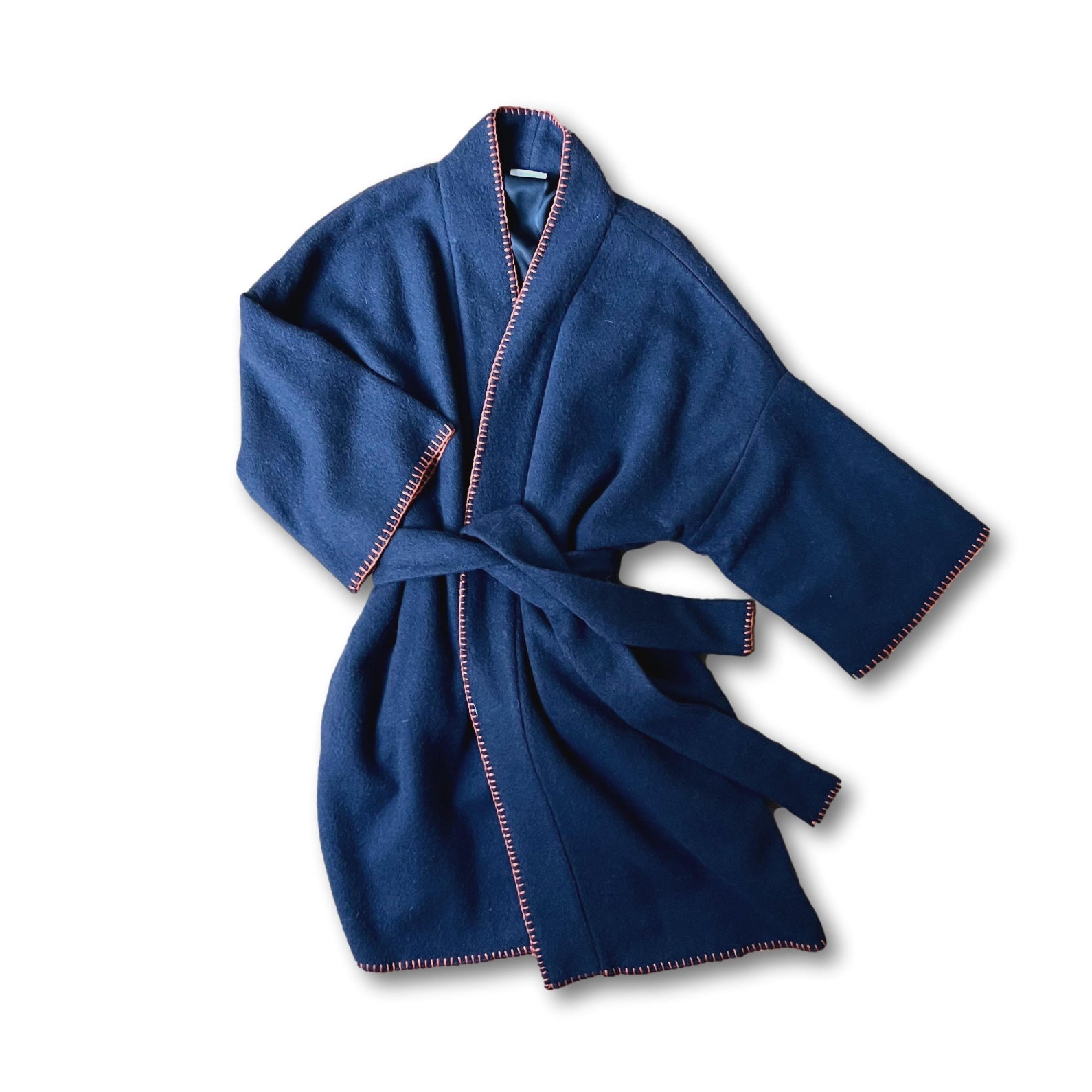 Kimono Cashmere - Navy Blue-Julia B. Casa