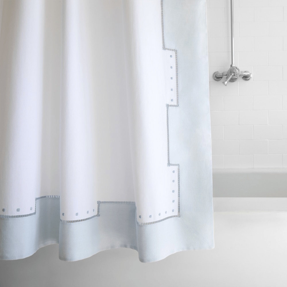 Nantes With Appliqué Shower Curtains-Julia B. Casa
