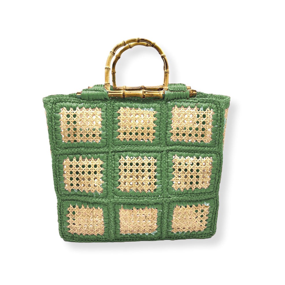 Paglia Crochet Bag - Green-Julia B. Casa