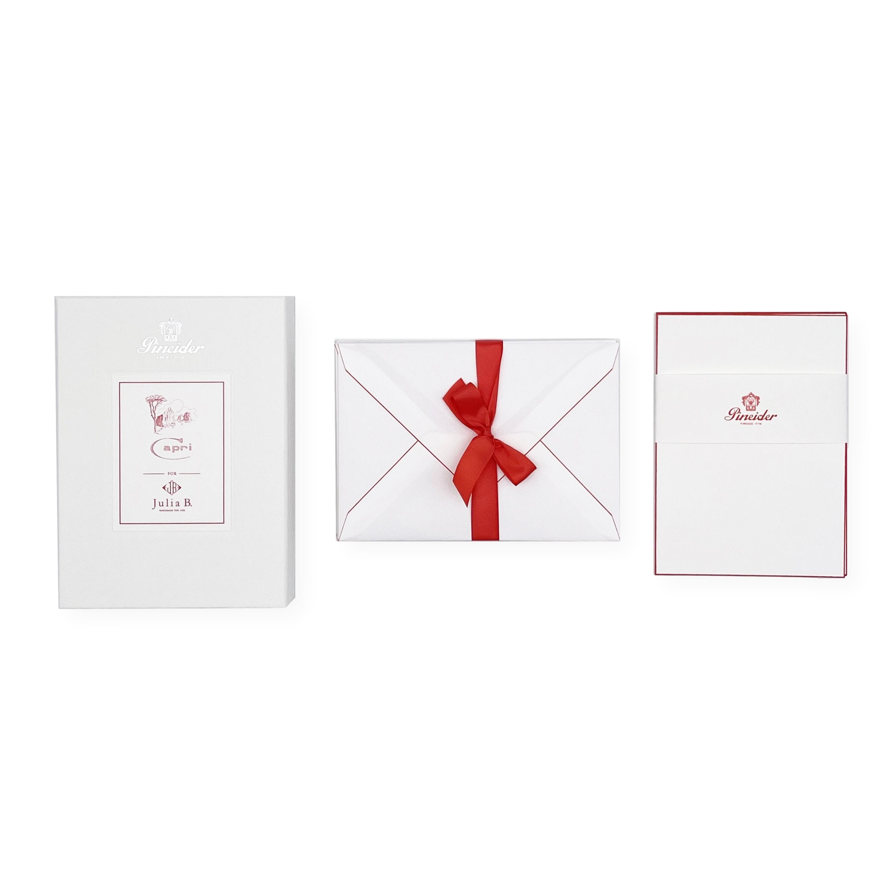 Pineider Capri Stationery Box - Form 20 - 25 Cards & Envelopes