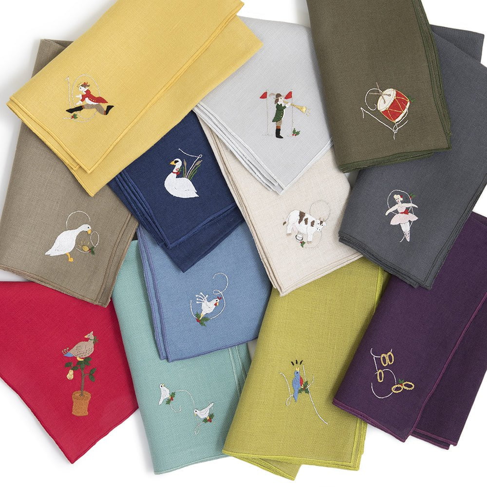 12 Days of Christmas Dinner Napkins