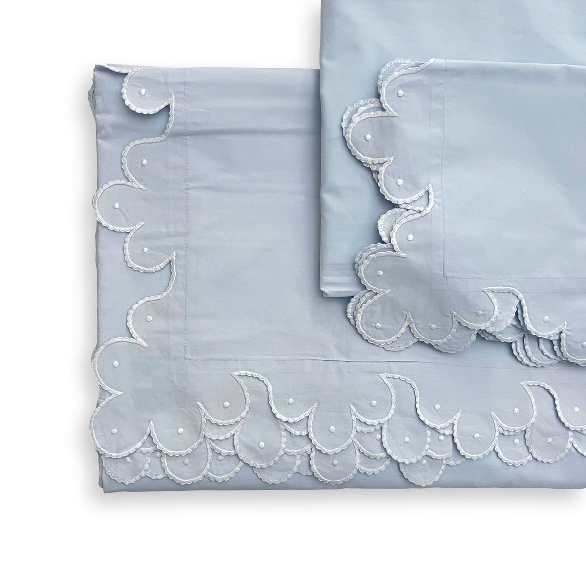 Calais Queen Set - Baby Blue