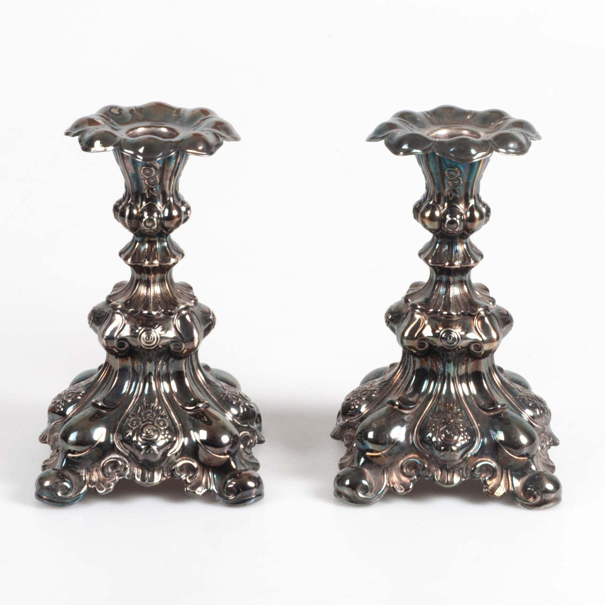 Pair of Candlesticks Rococo Style