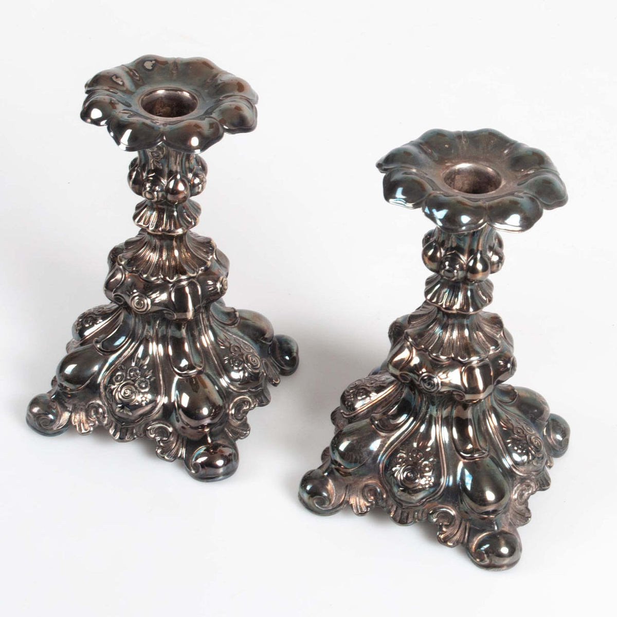 Pair of Candlesticks Rococo Style