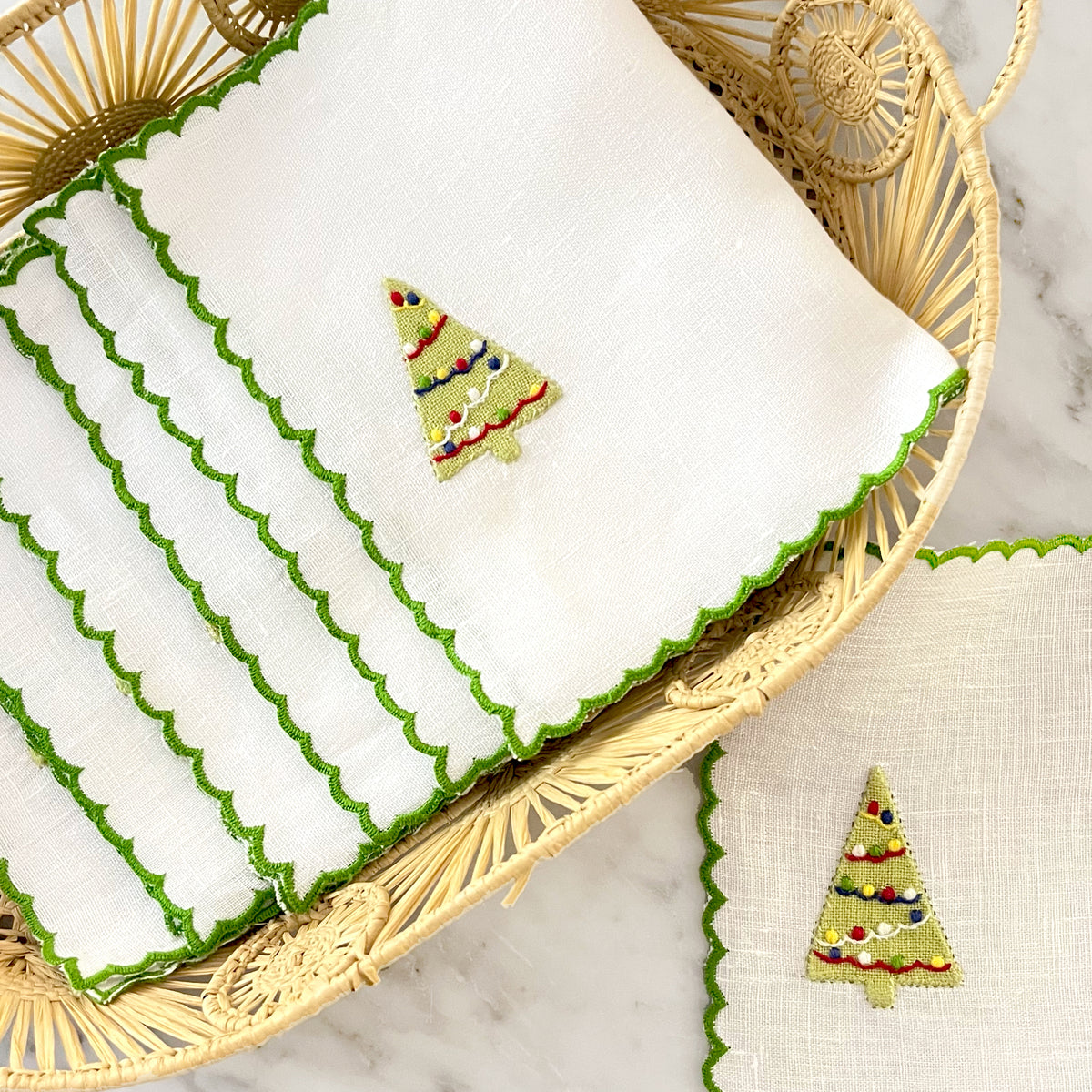 Christmas Tree Cocktail Napkins