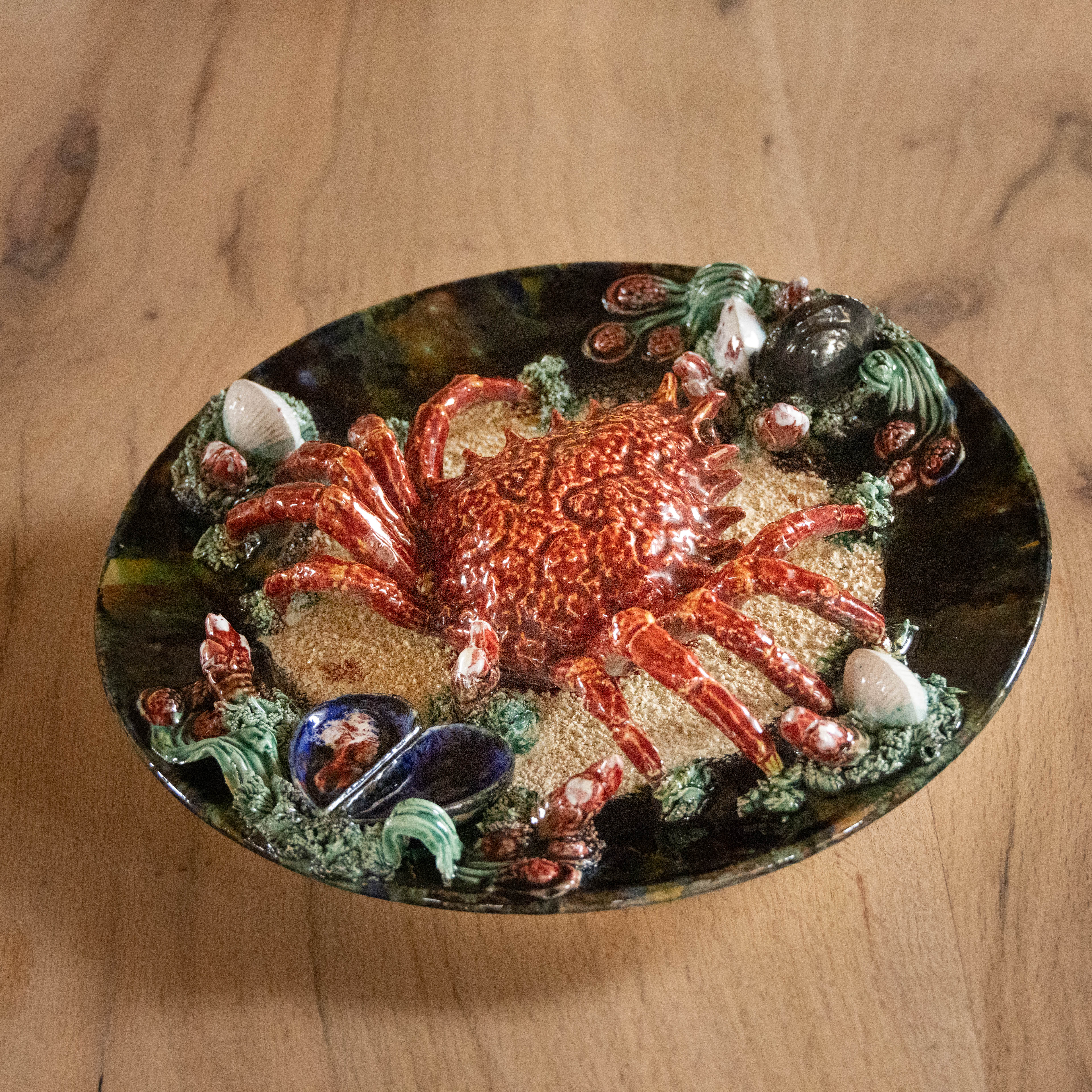 Crab Majolica Plate