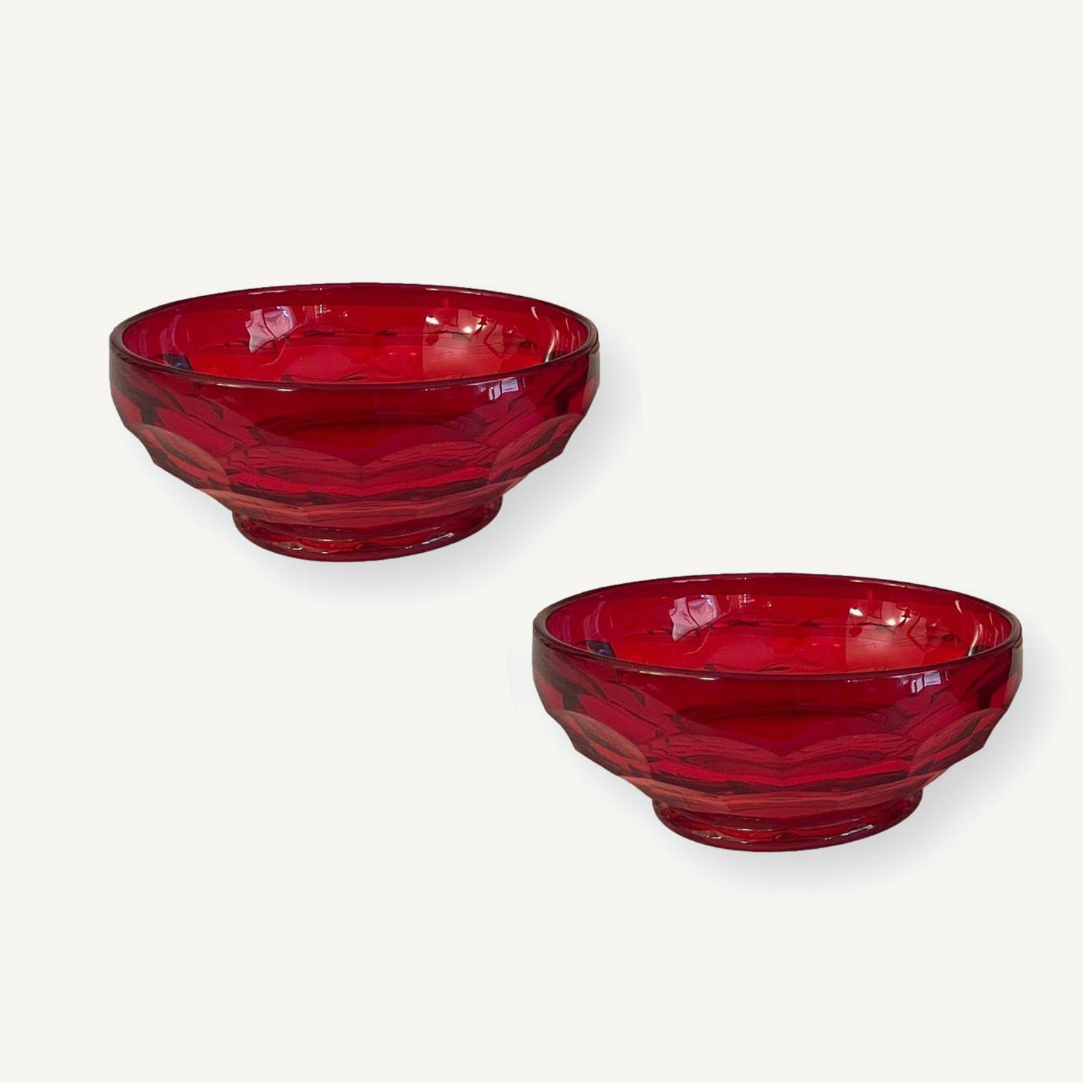 Cut Glass Cranberry Sauce Bowls