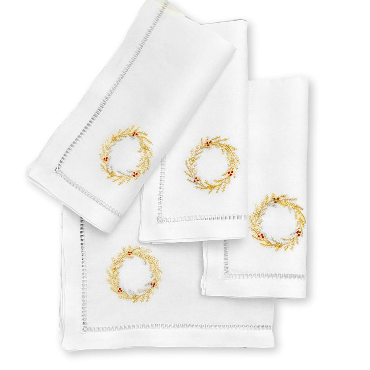 Garland Dinner Napkins - Gold