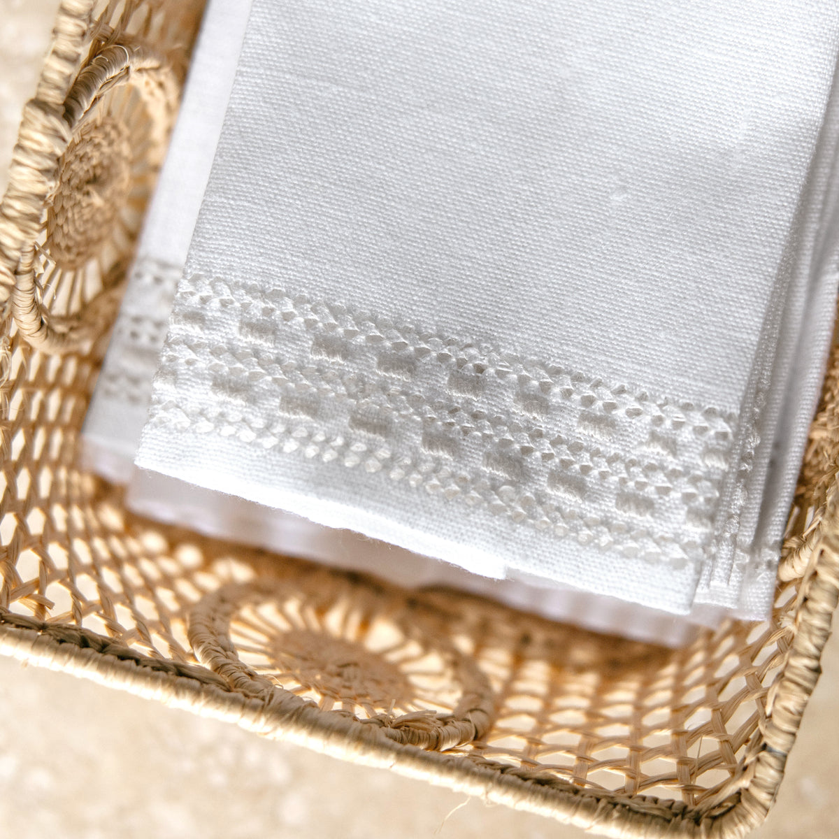Dijon Mini Guest Towels - White