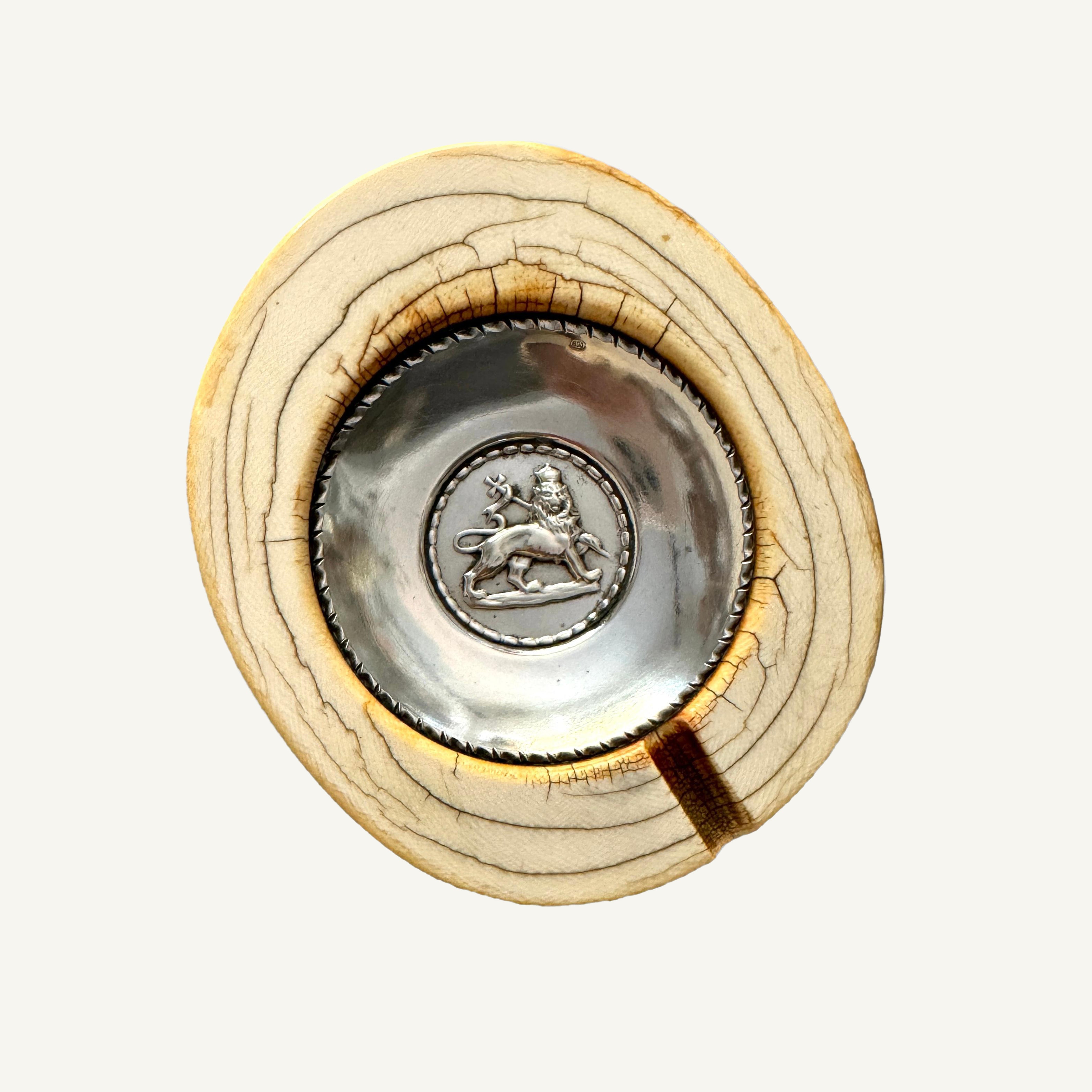 Ivory and Silver Ashtray