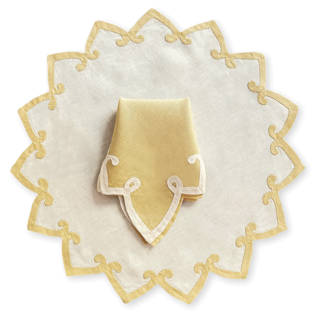 Palermo Place Setting - Ivory & Mustard