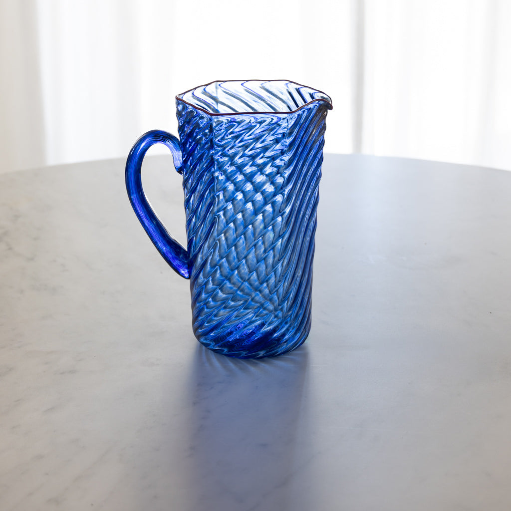 Murano Pitcher - Cobalt