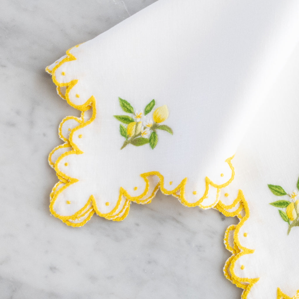 Calais Lemon Dinner Napkins