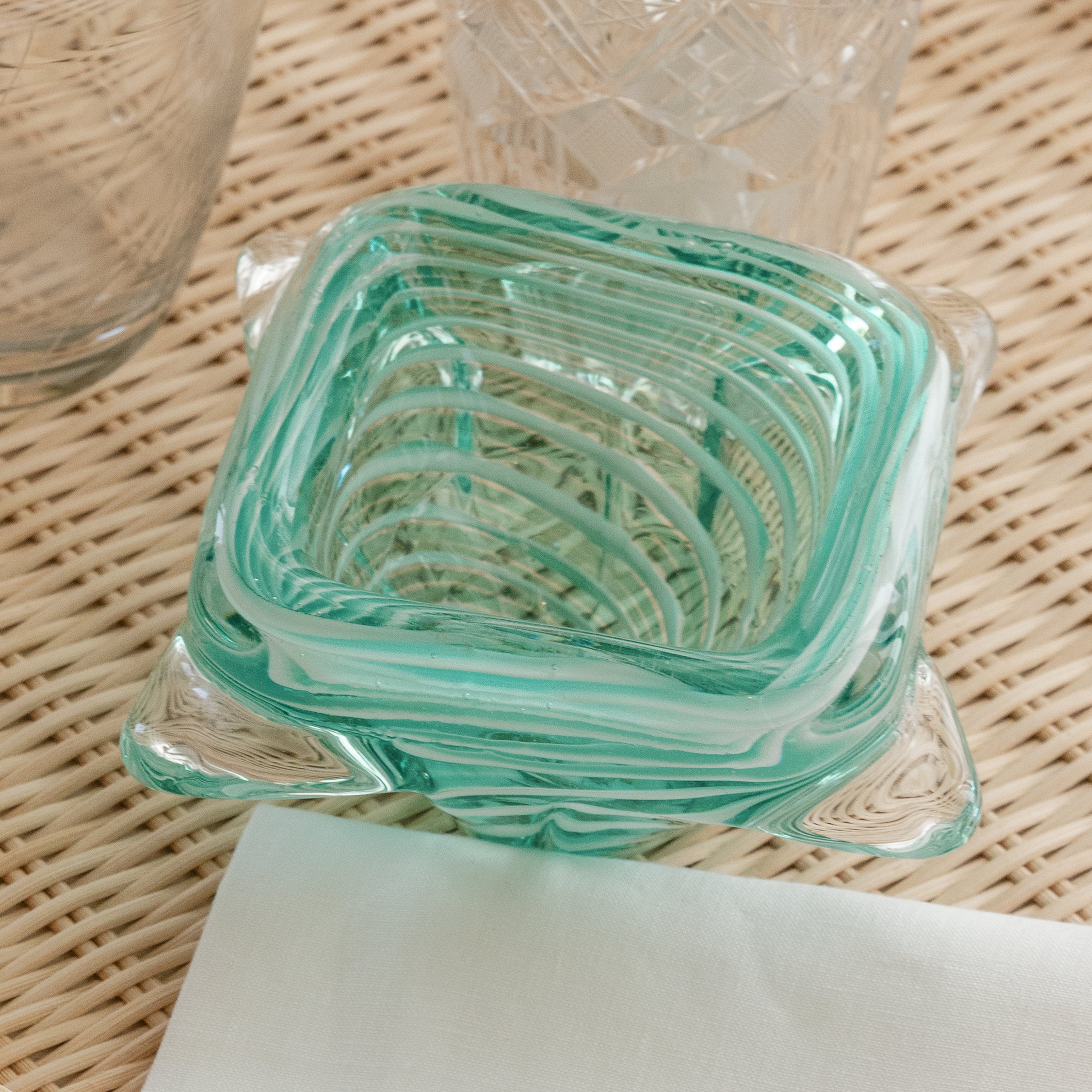 Turquoise Murano Bowl