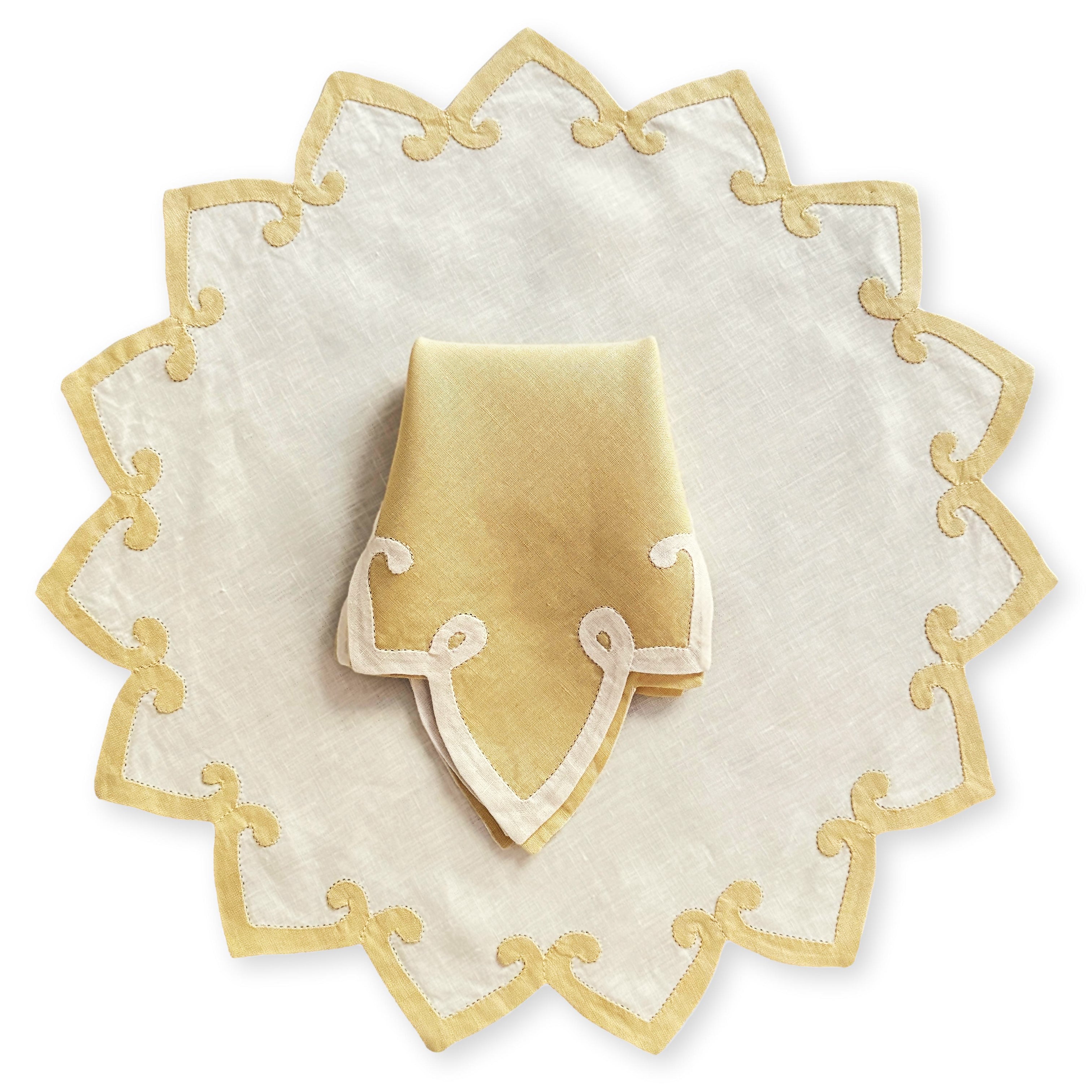 Palermo Place Setting - Ivory & Mustard