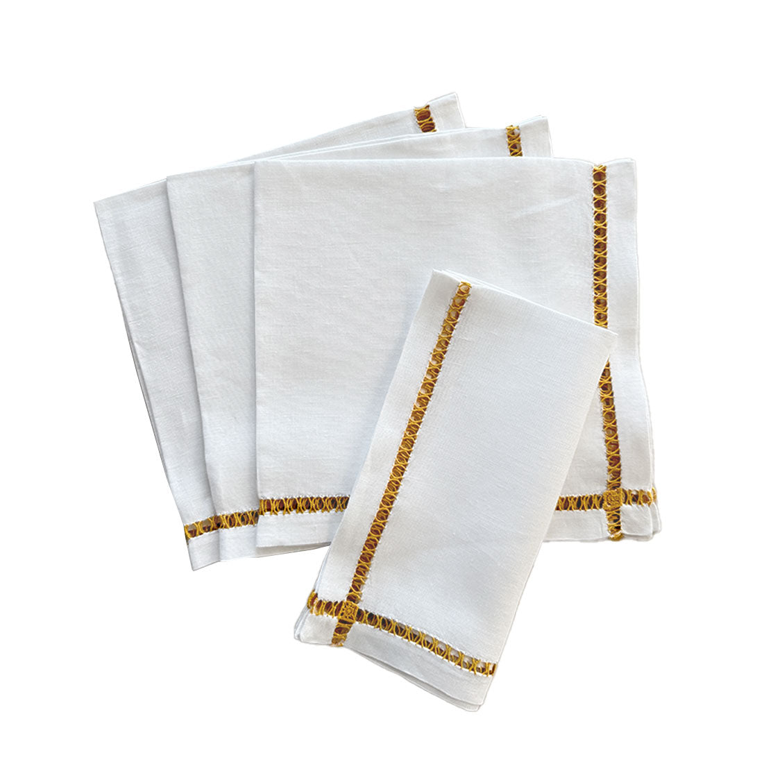Vannes Dinner Napkins - Mustard