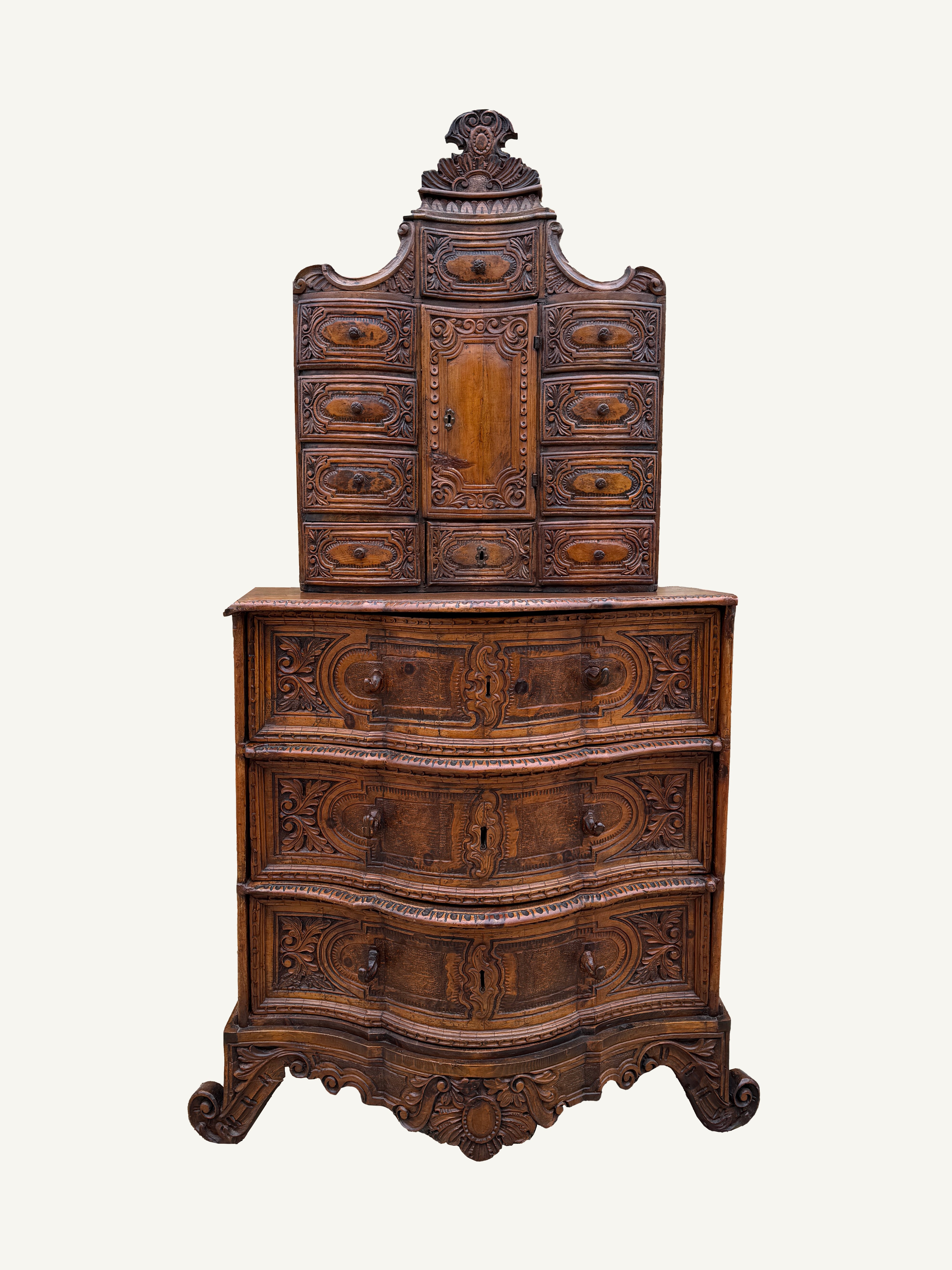 Antique Sud Tyrol Pine Chest c. 1750