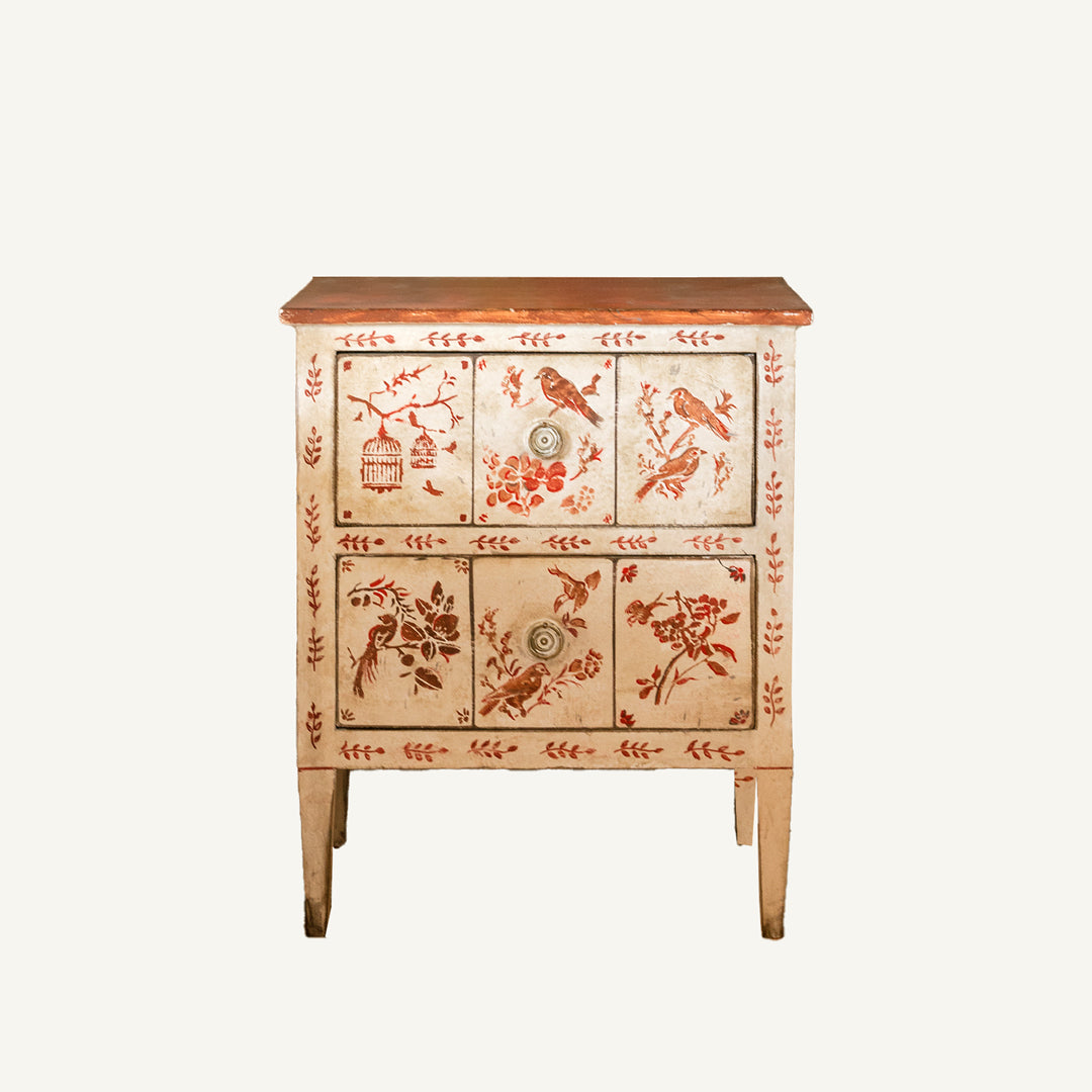 Red Delft Tile Chest
