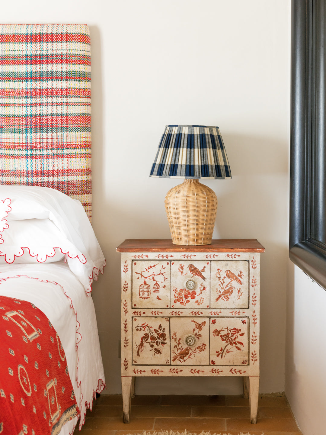Red Delft Tile Chest