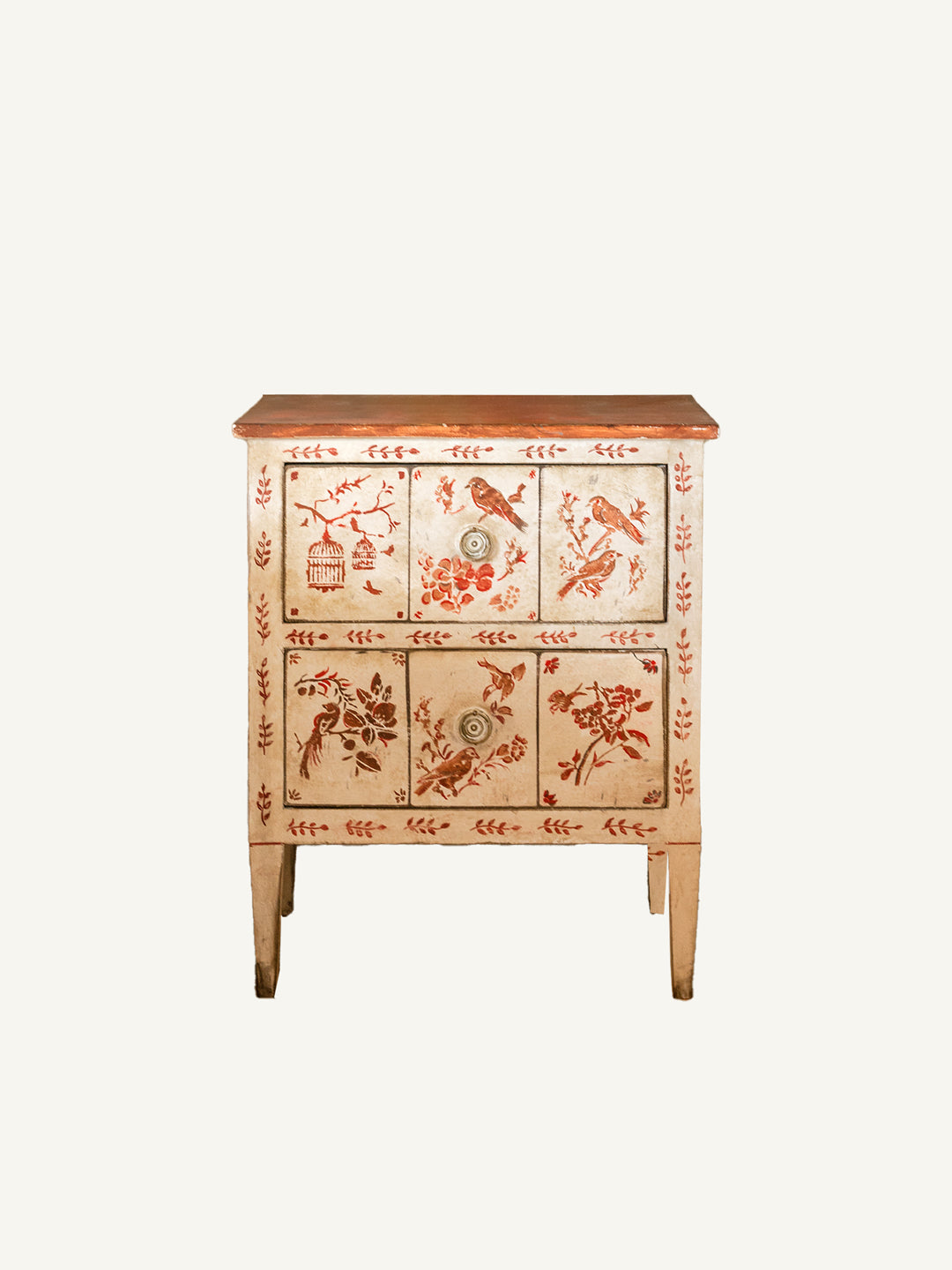 Red Delft Tile Chest