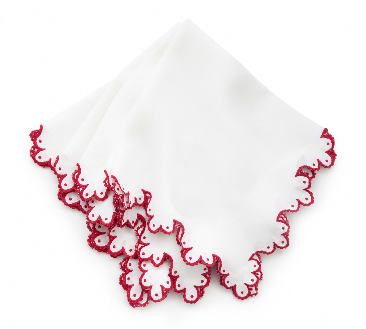 Calais Dinner Napkins - Red