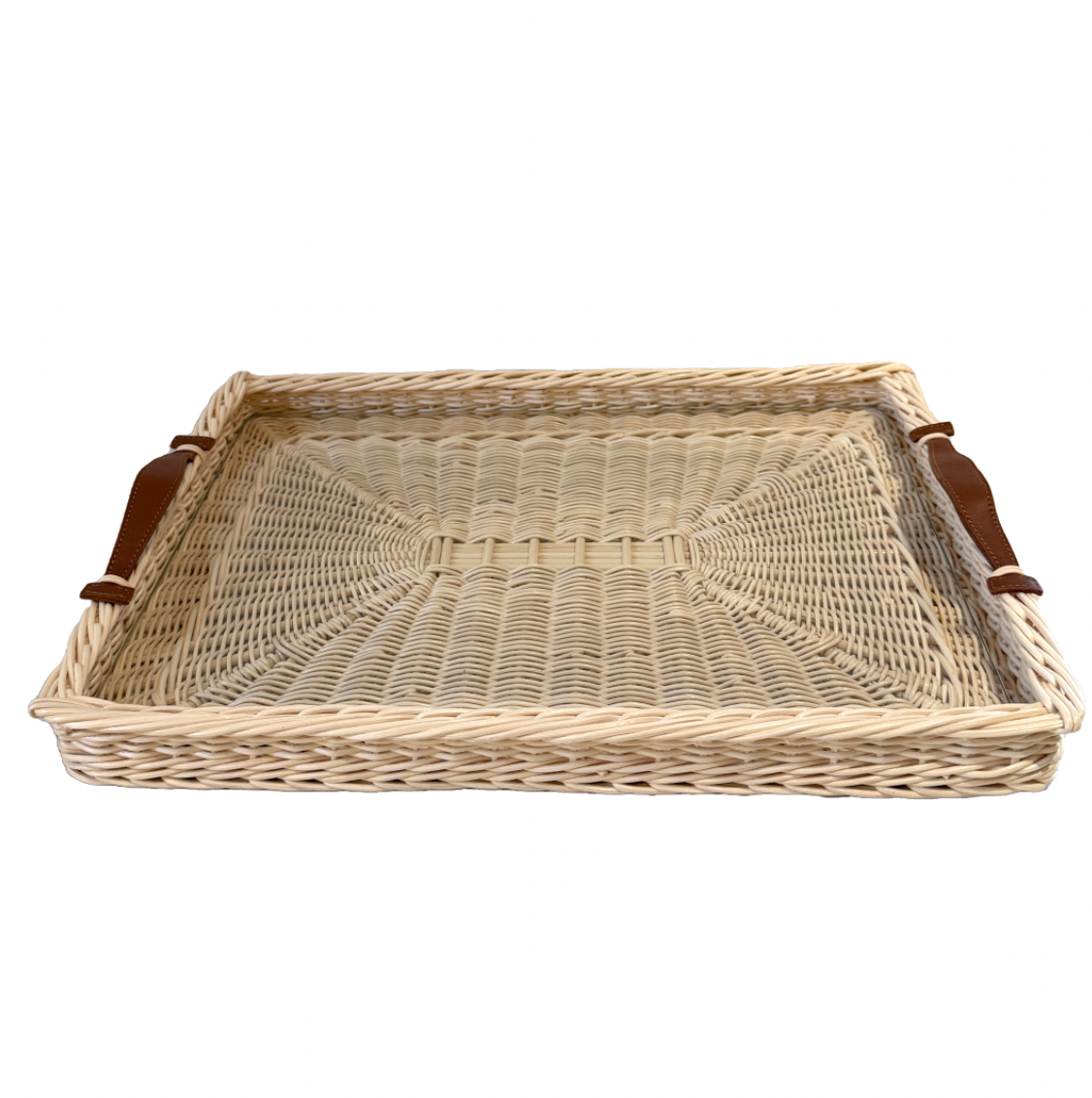 Leather Handle Tray - Rectangular
