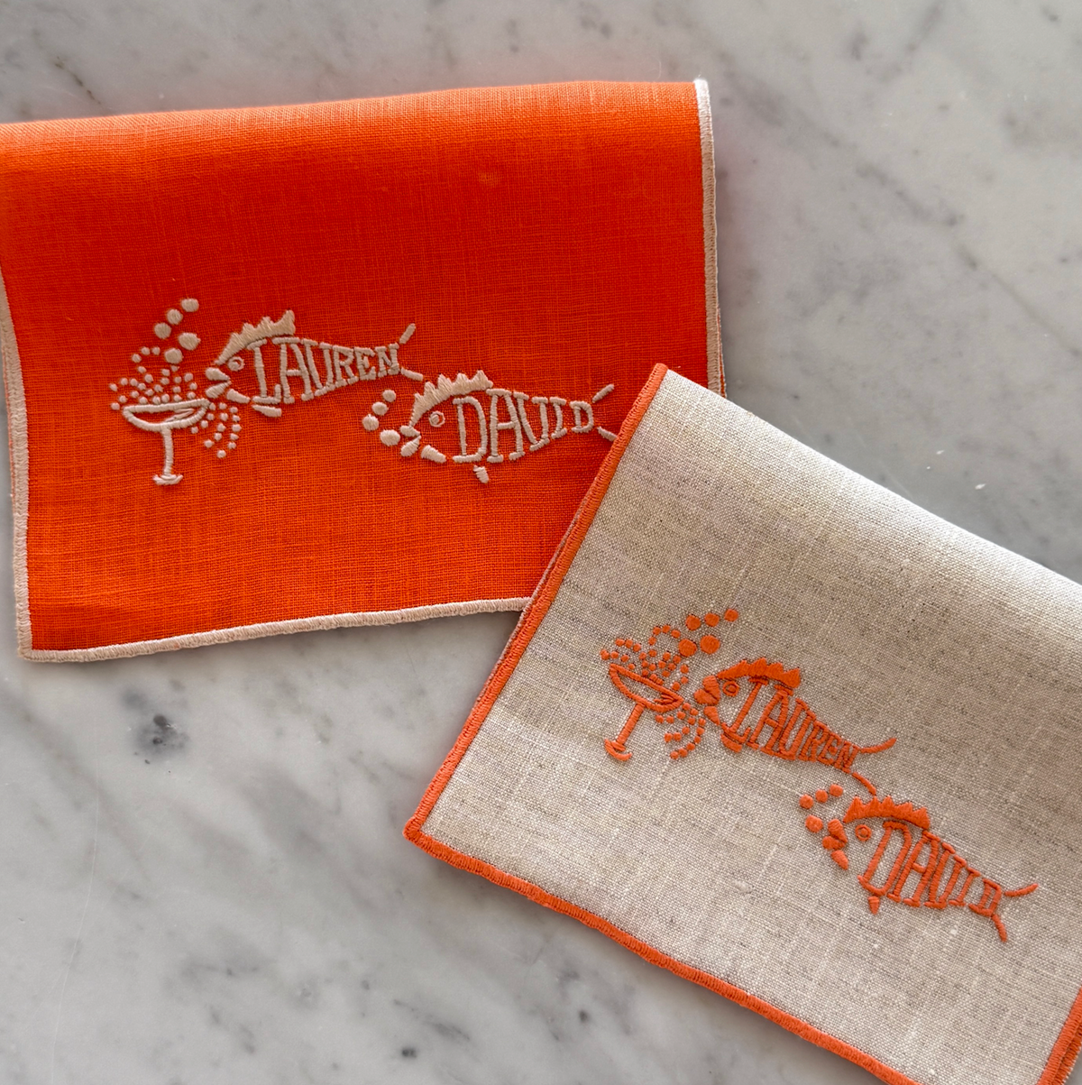 Personalized Drink Like Fish Cocktail Napkins Julia B Casa