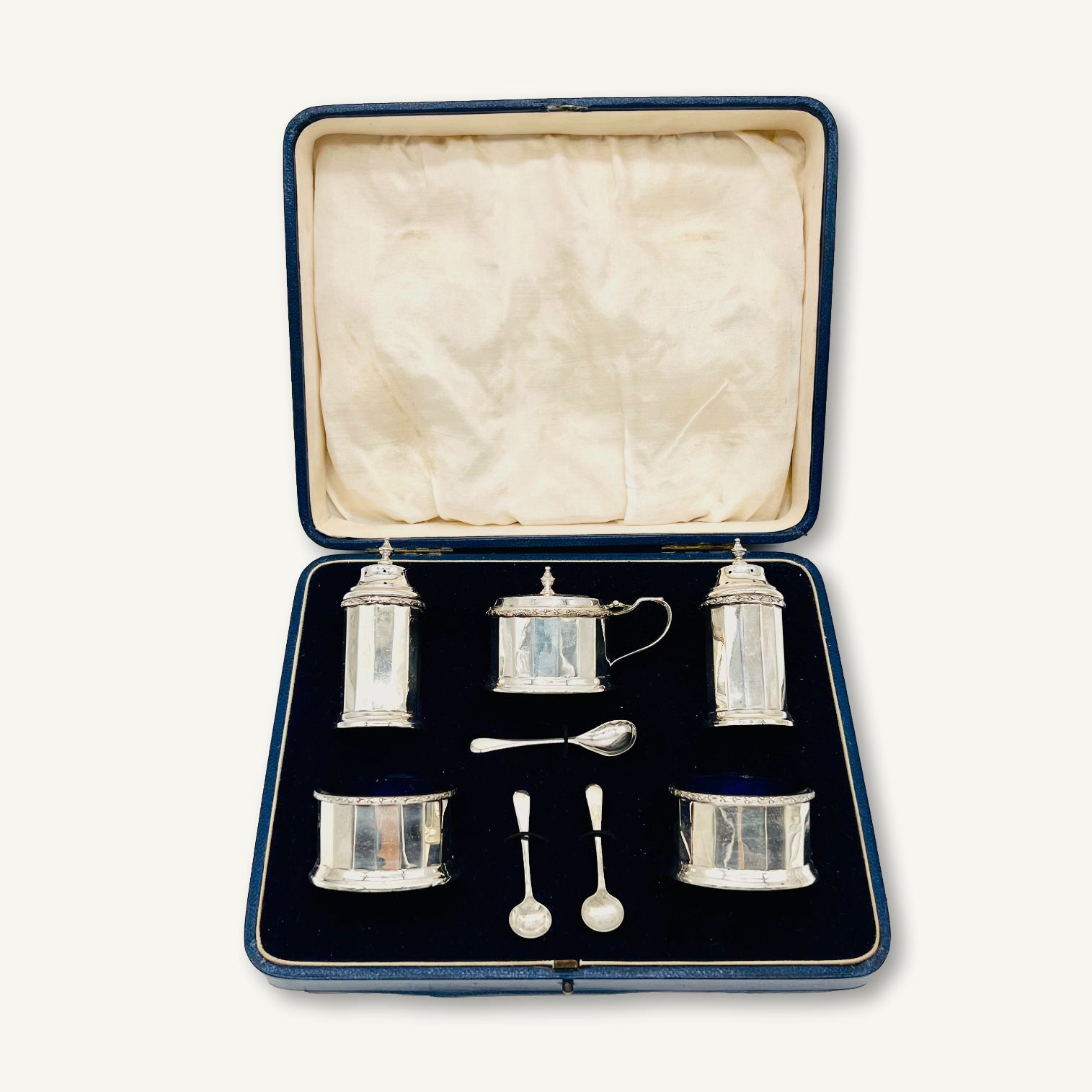 Birmingham Antique Silver Cruet Set