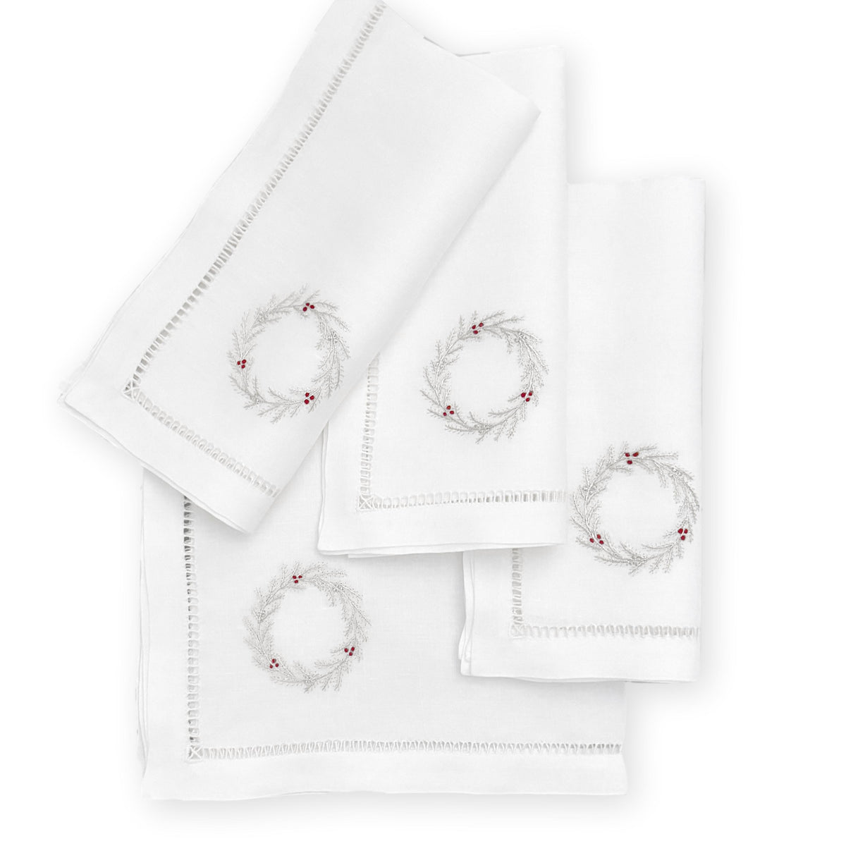 Garland Dinner Napkins - Silver