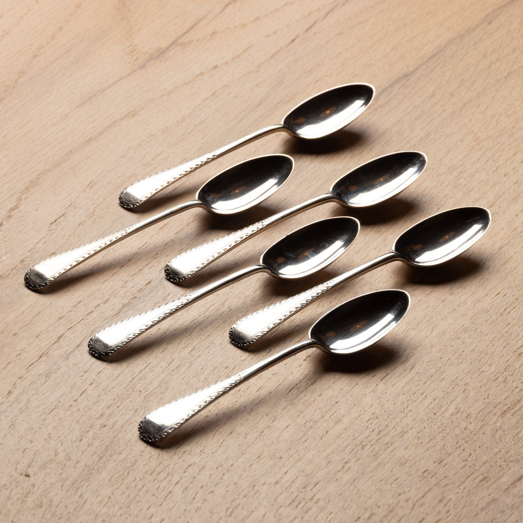 Engraved Silver Tea Spoons