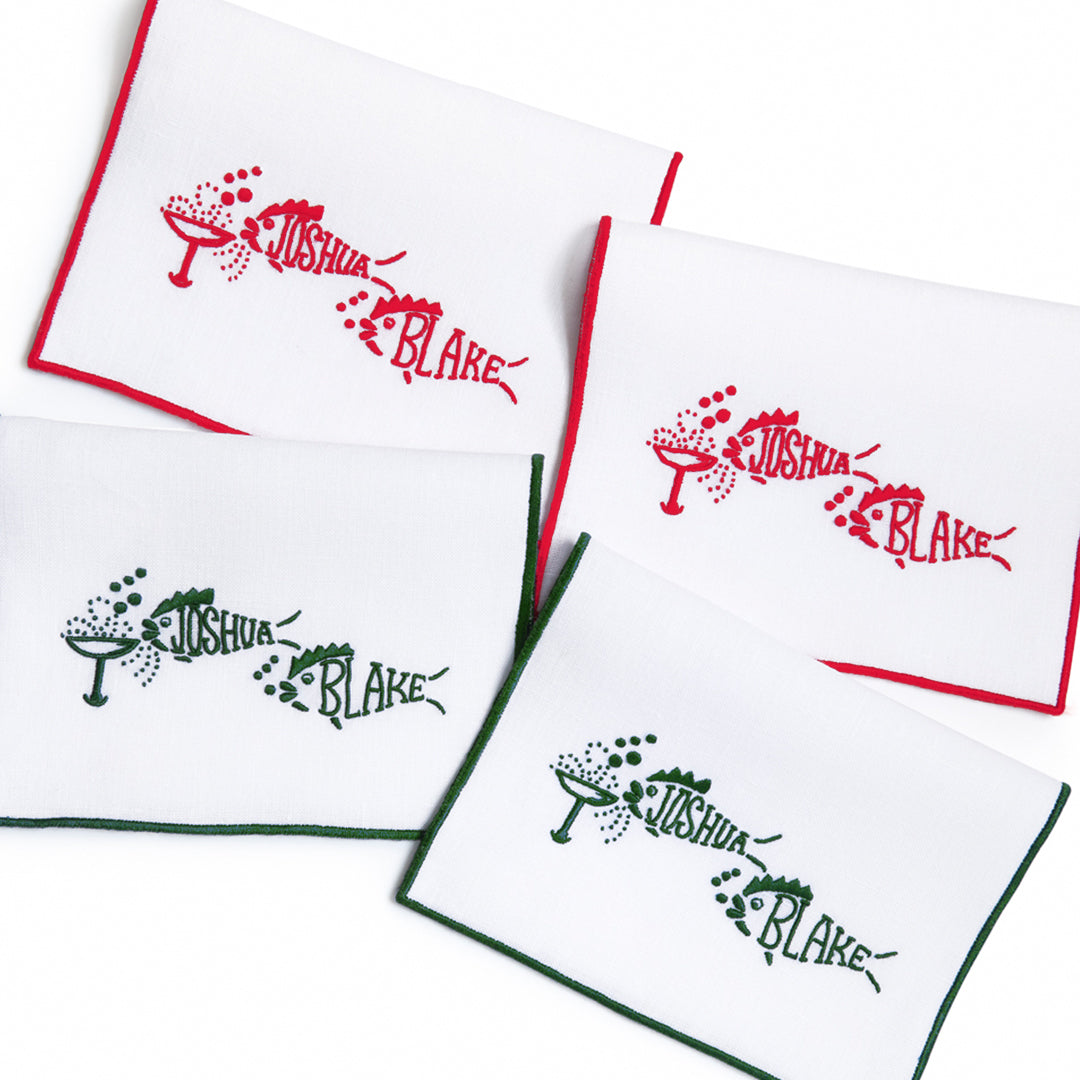 Personalized Drink Like Fish Cocktail Napkins