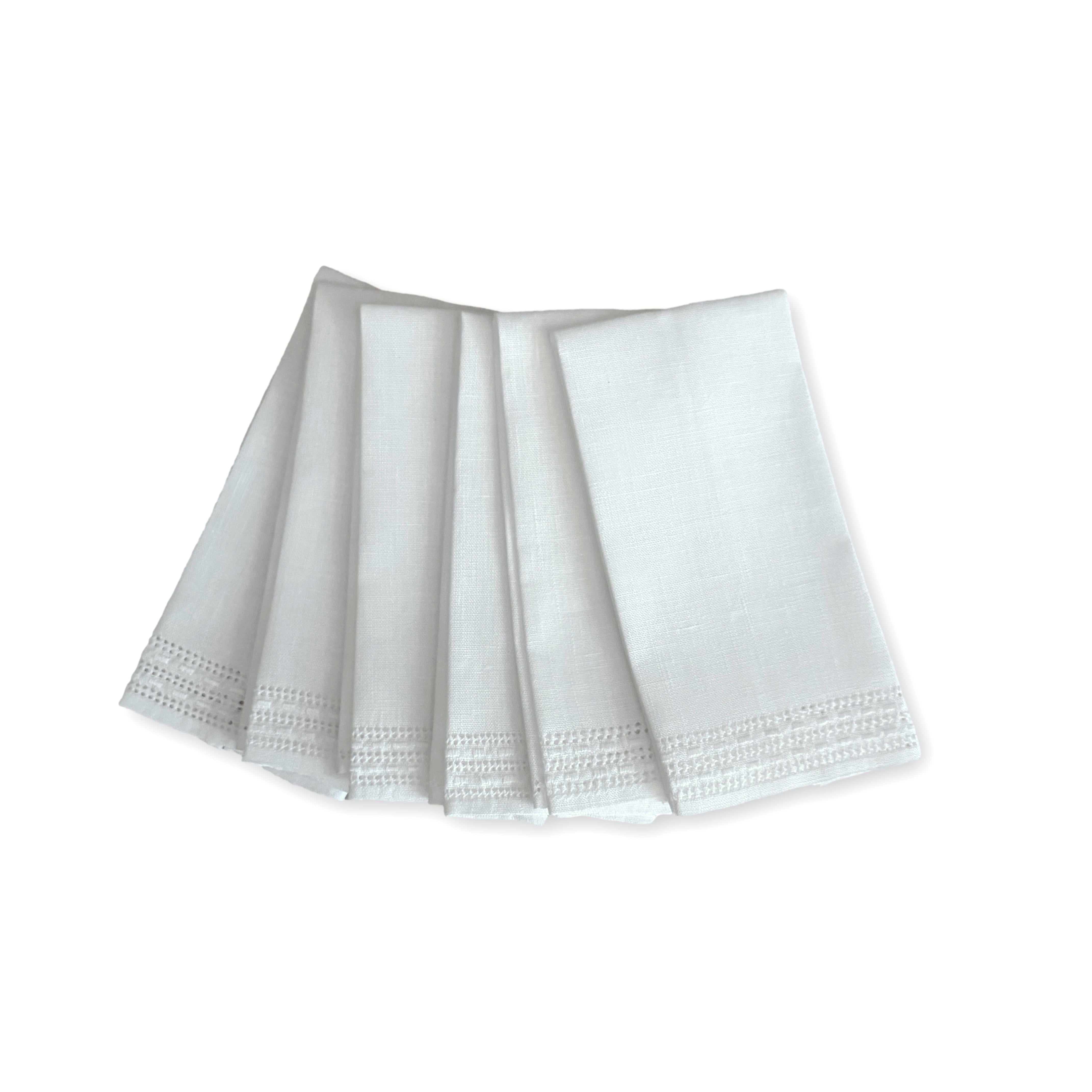 Dijon Mini Guest Towels - White