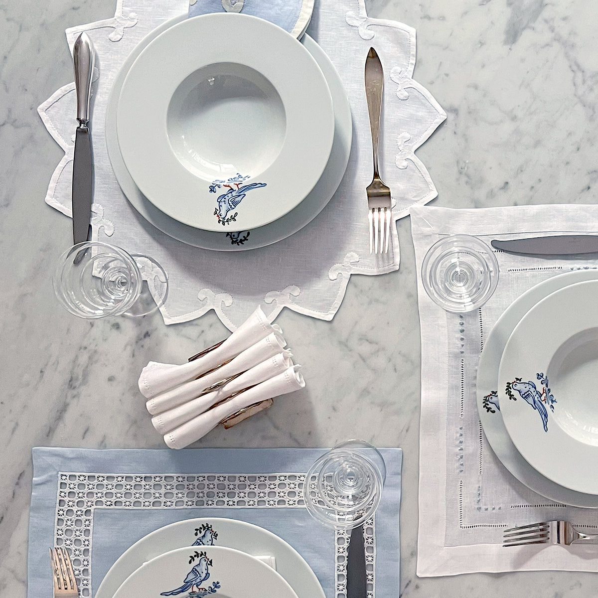 Palermo Dinner Napkin - White