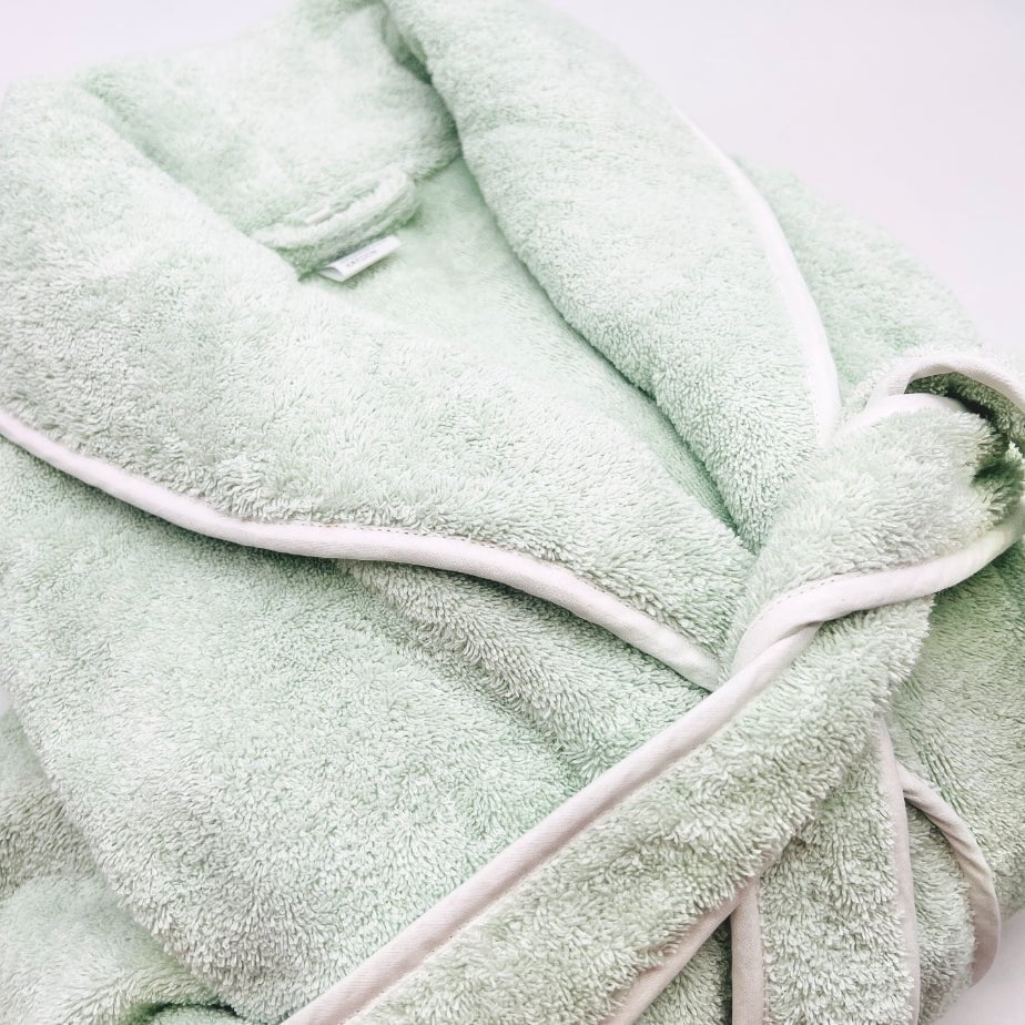 Amalfi Robe - Pistachio & White