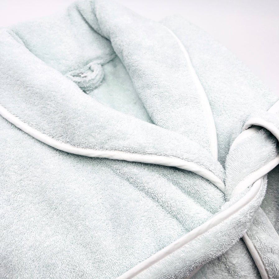 Julia B. Amalfi Robe - Powder Blue & White