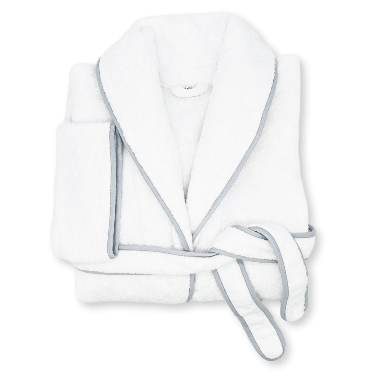 Amalfi Robe - White & Grey-Julia B. Casa