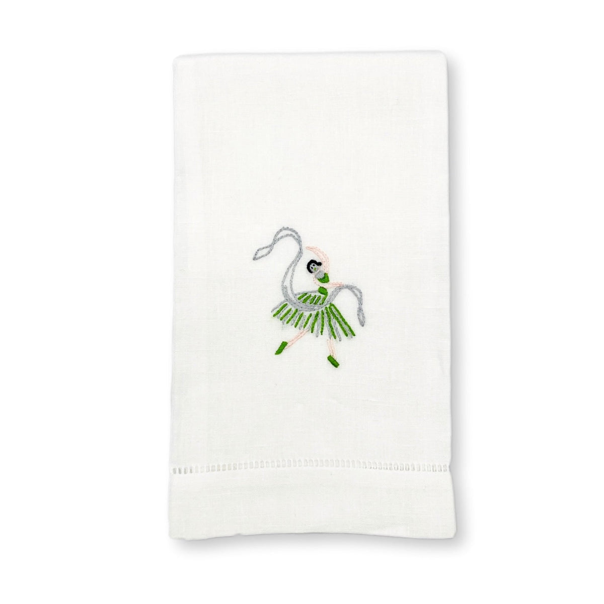 Ballerina Guest Towel - Green-Julia B. Casa