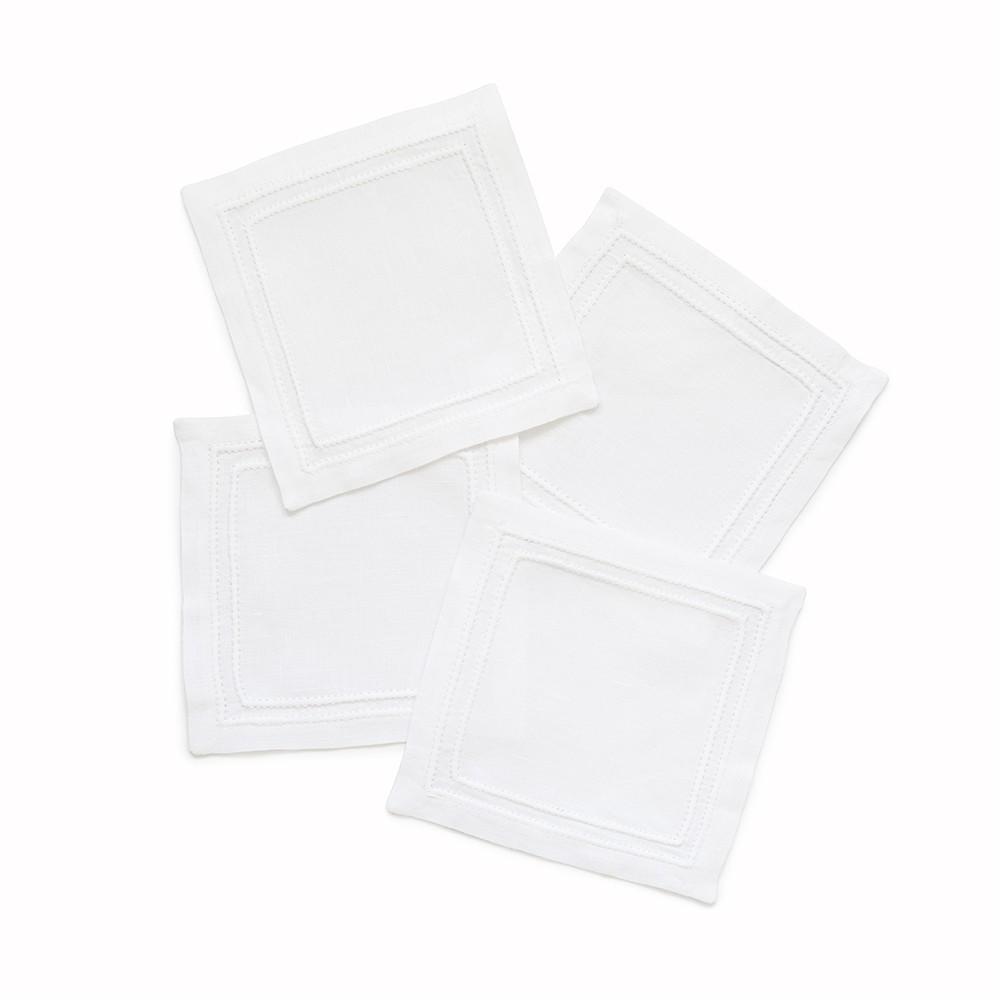 Bordeaux Coaster - White