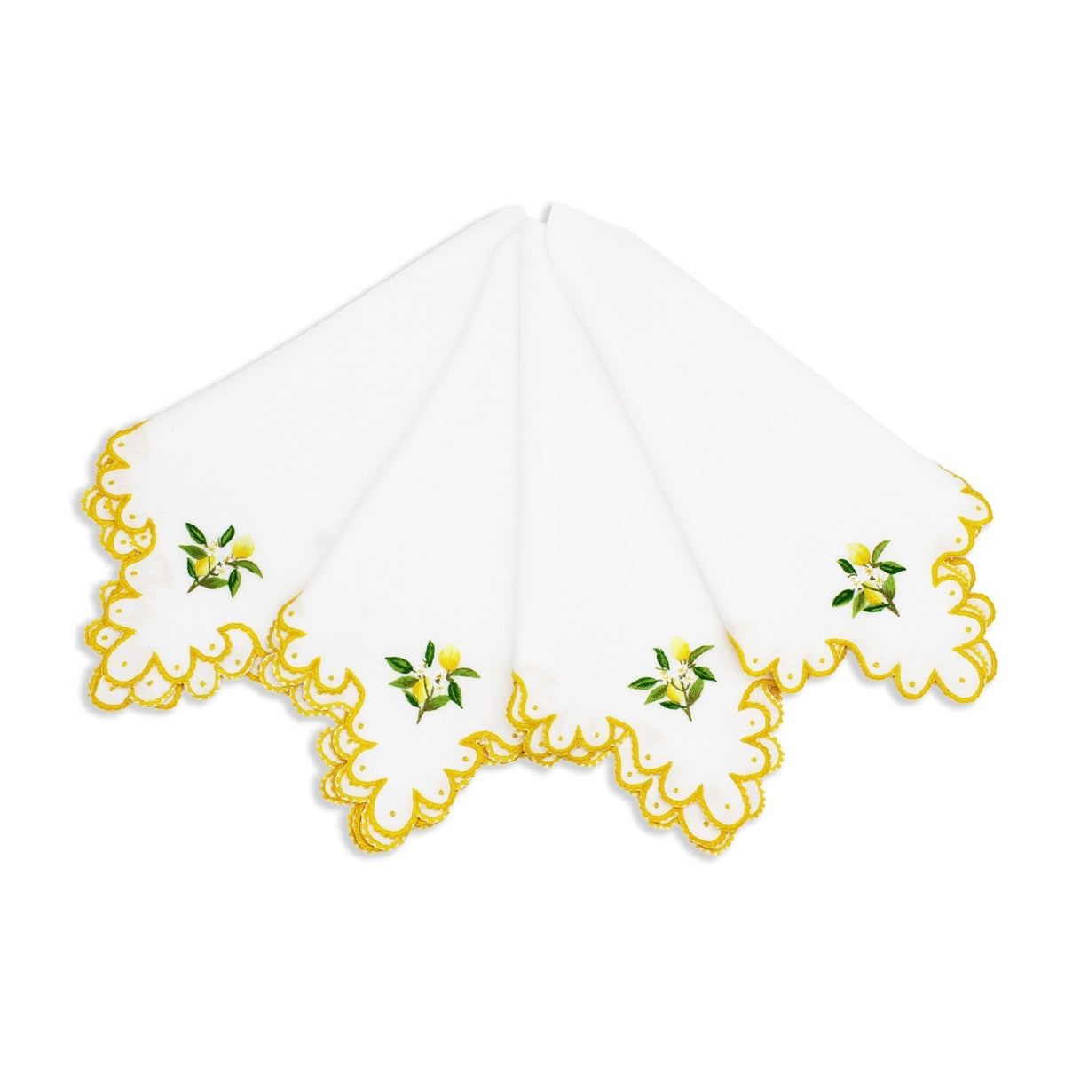 Calais Lemon Dinner Napkins-Julia B. Casa