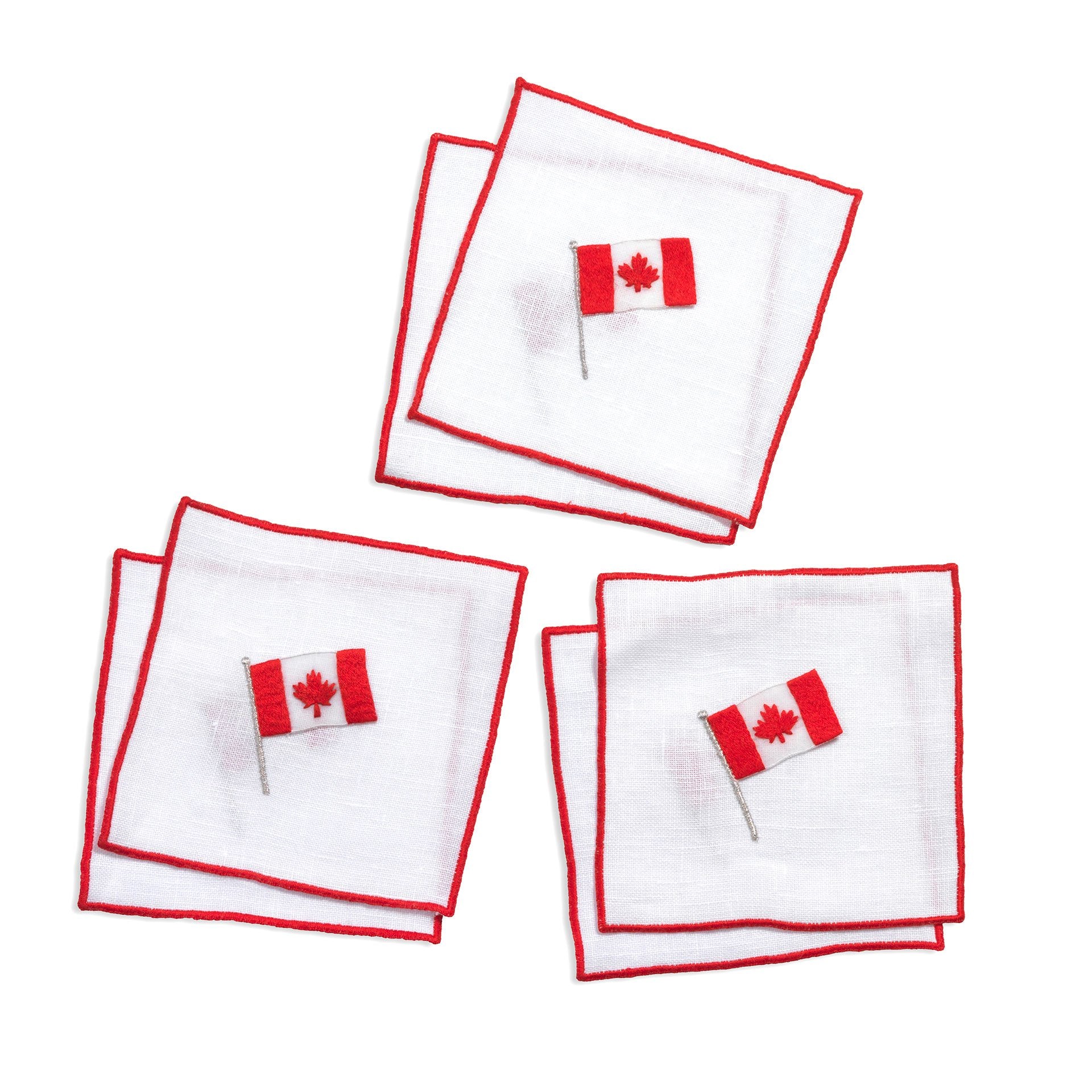 Julia B. Canadian Flag Cocktail Napkins