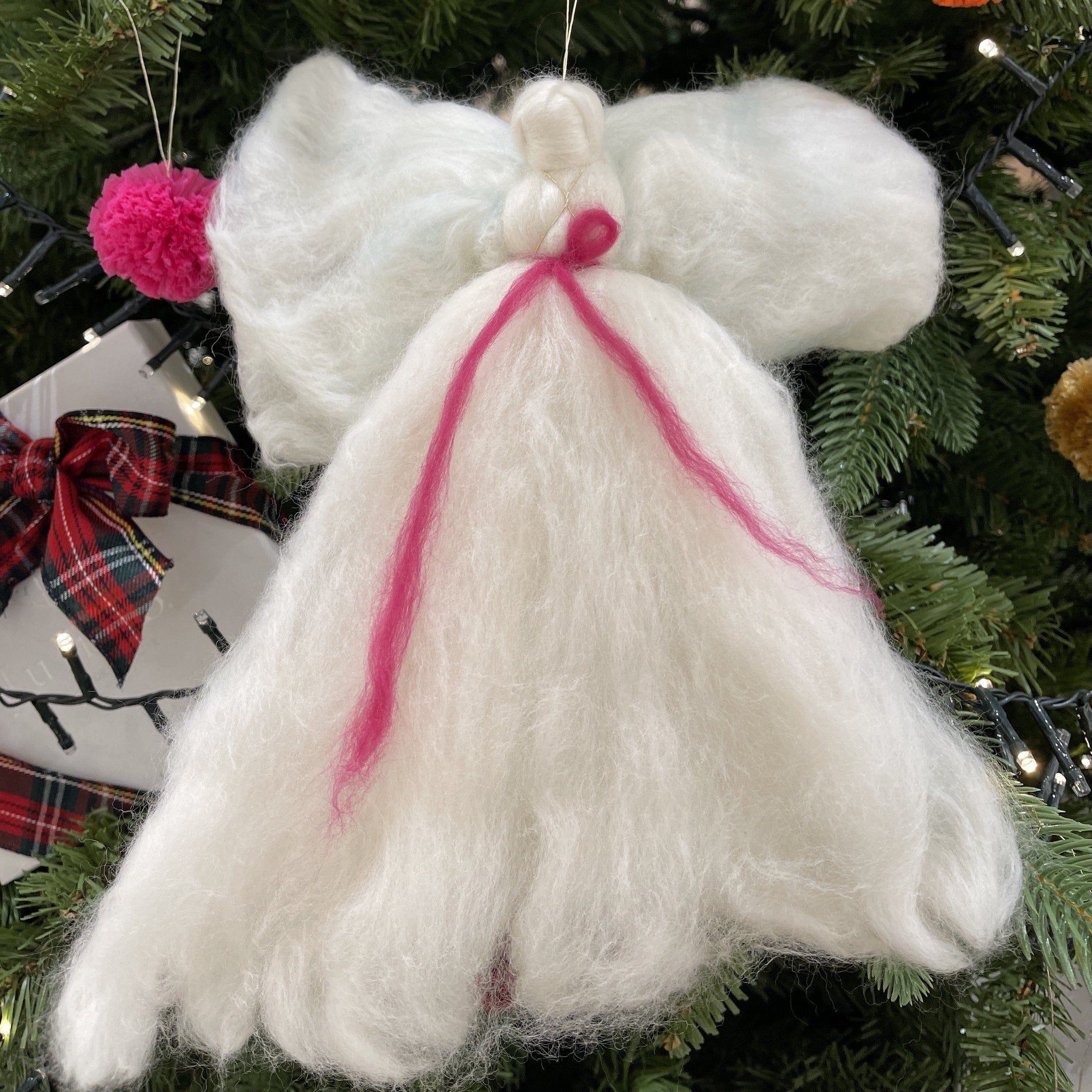 Christmas Alpaca Angel - Bright Pink-Julia B. Casa