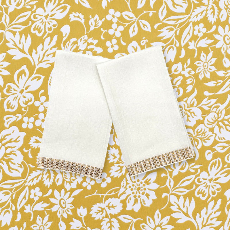 Dijon Guest Towels - White-Julia B. Casa